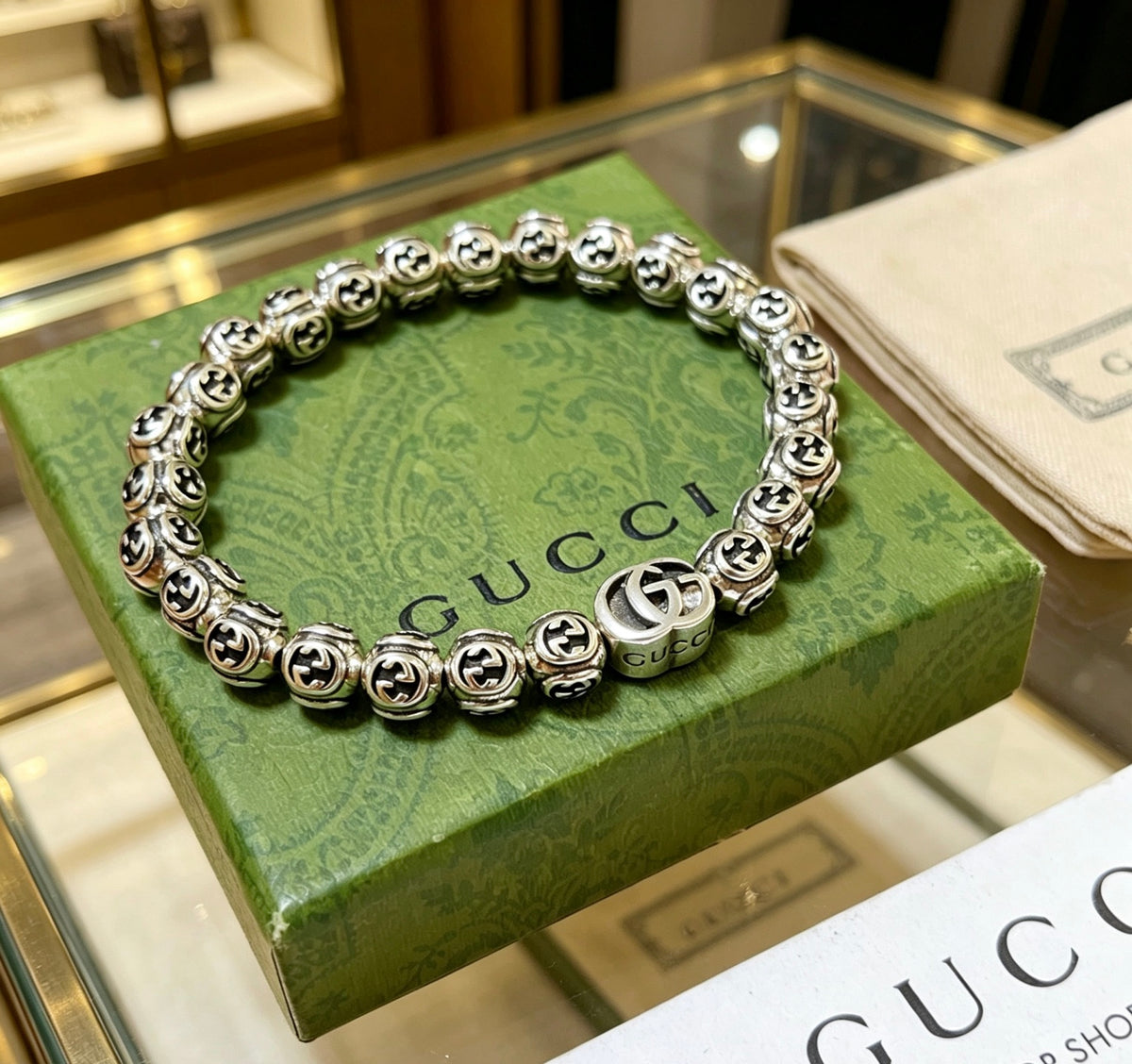 Martin Graham bracelet in polished metal-tone – front product view
