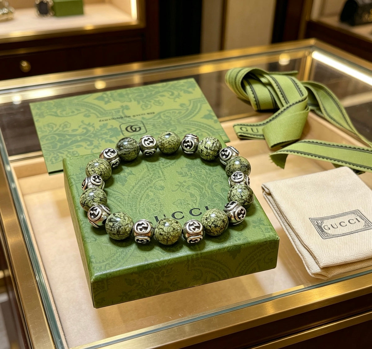 Double-G Emblem Bracelet in Polished Metal-Tone – Design 032 main product view