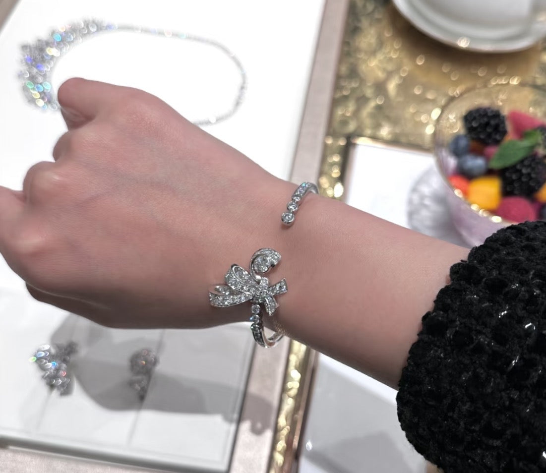 Bow Bangle in Gold-Tone detail view