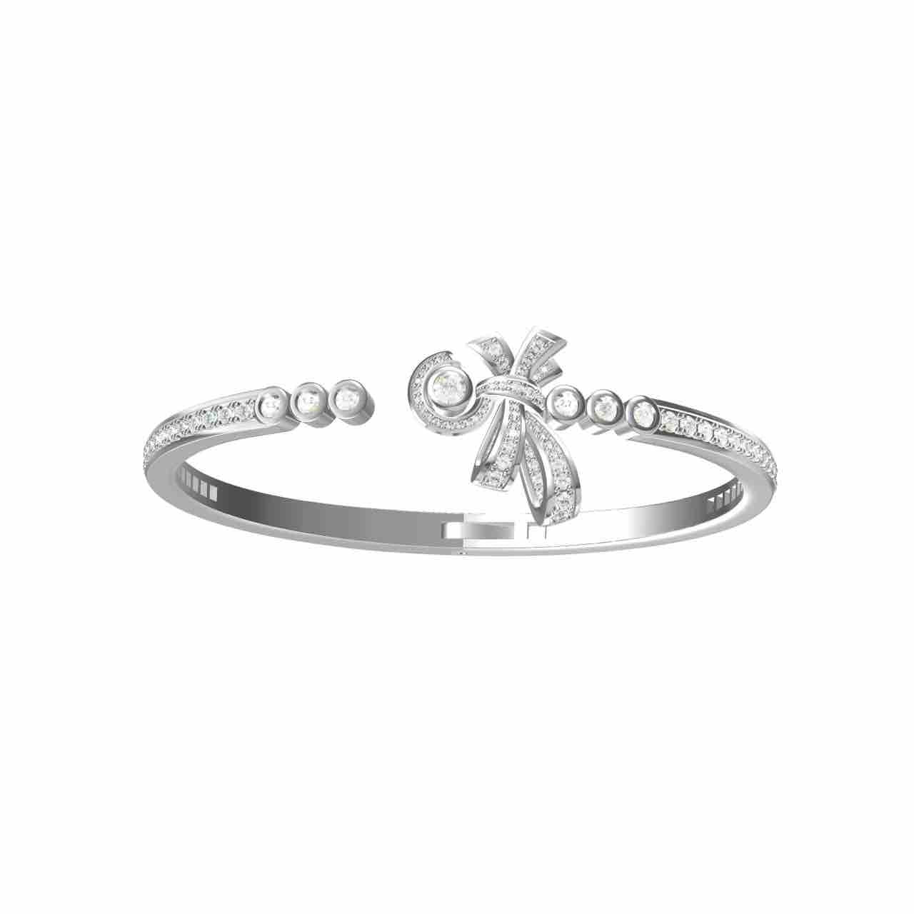 Bow Bangle in Gold-Tone front product view