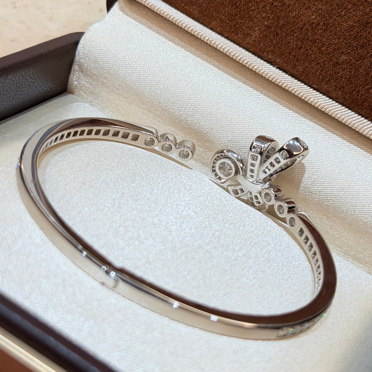 Bow Bangle in Gold-Tone front product view
