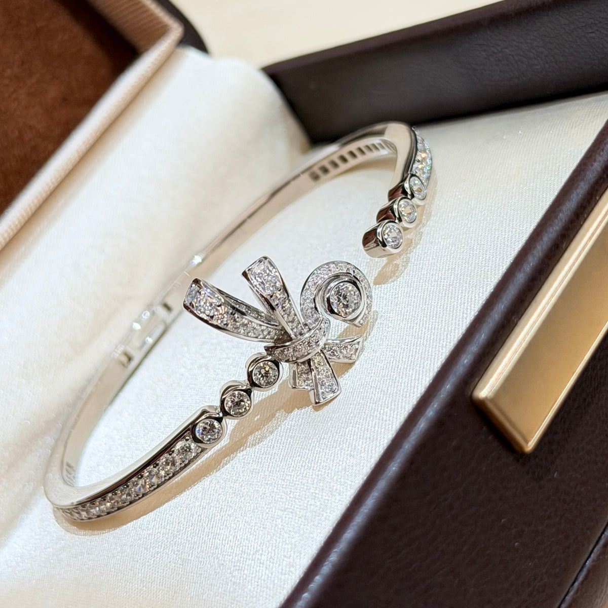 Bow Bangle in Gold-Tone styled product view