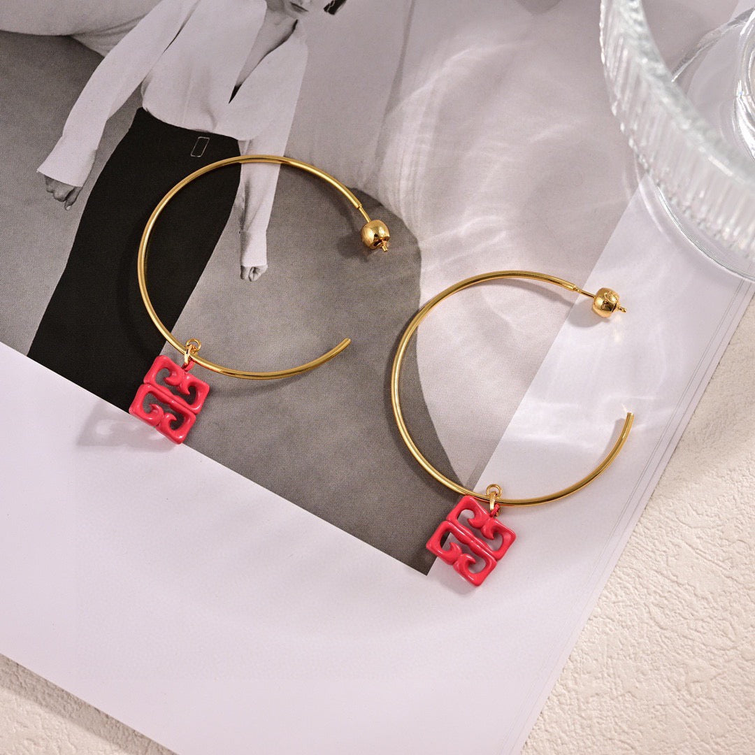 Infinity Statement Earrings side detail
