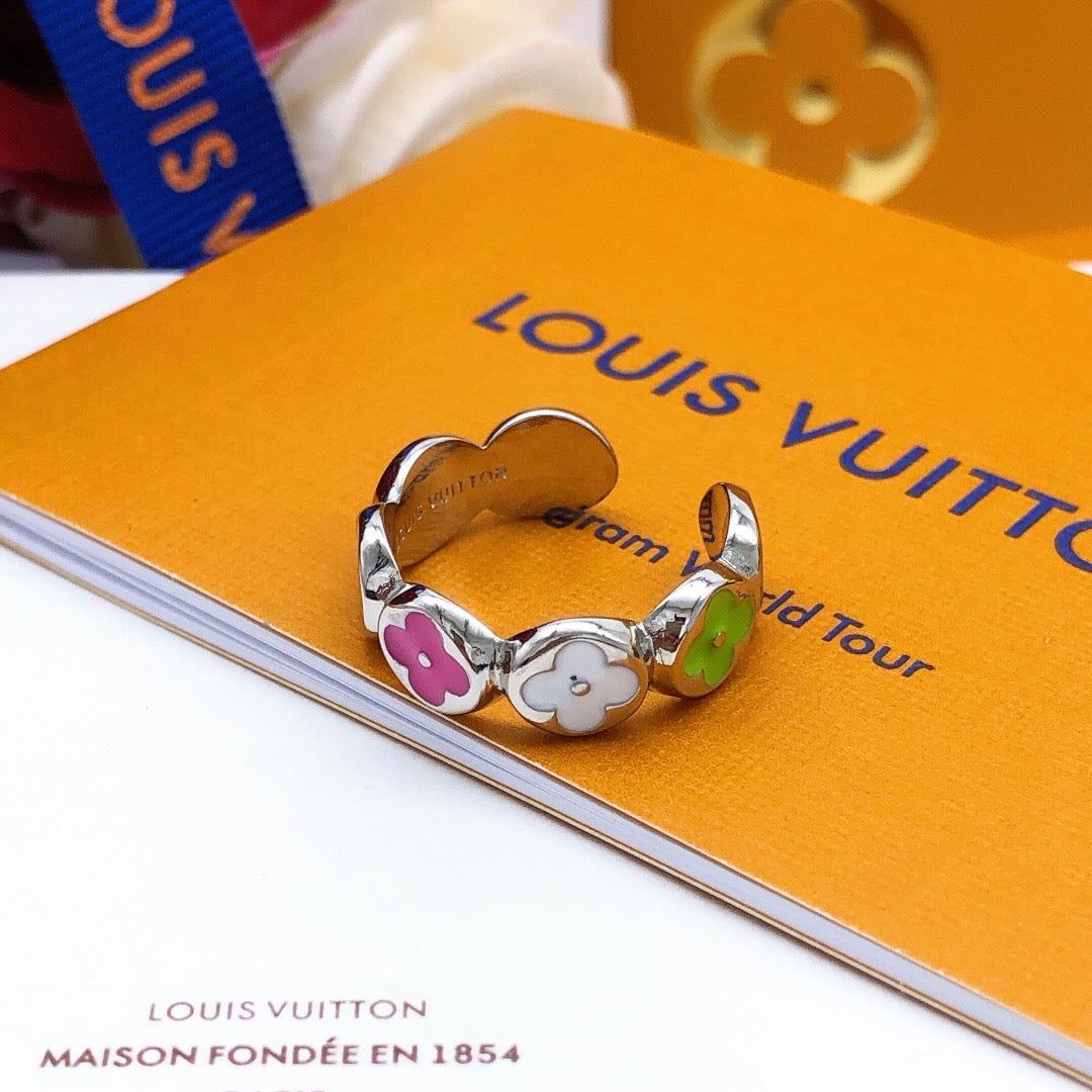 Geometric Emblem Statement Ring in Gold-Tone – Design 006 front product view