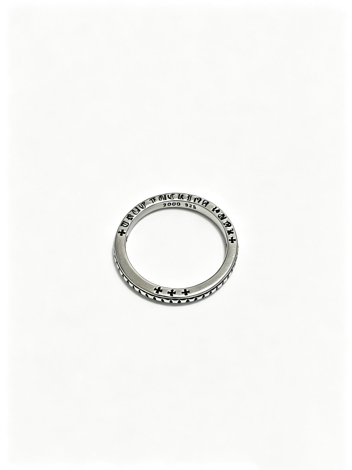 Signature Emblem Statement Ring in Polished Metal-Tone – Design 011 front product view