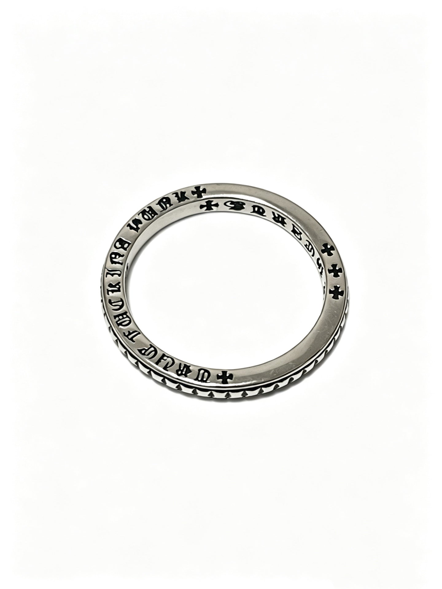 Signature Emblem Statement Ring in Polished Metal-Tone – Design 011 styled product view