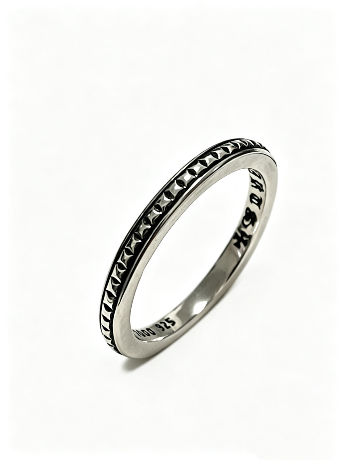 Signature Emblem Statement Ring in Polished Metal-Tone – Design 011 side detail