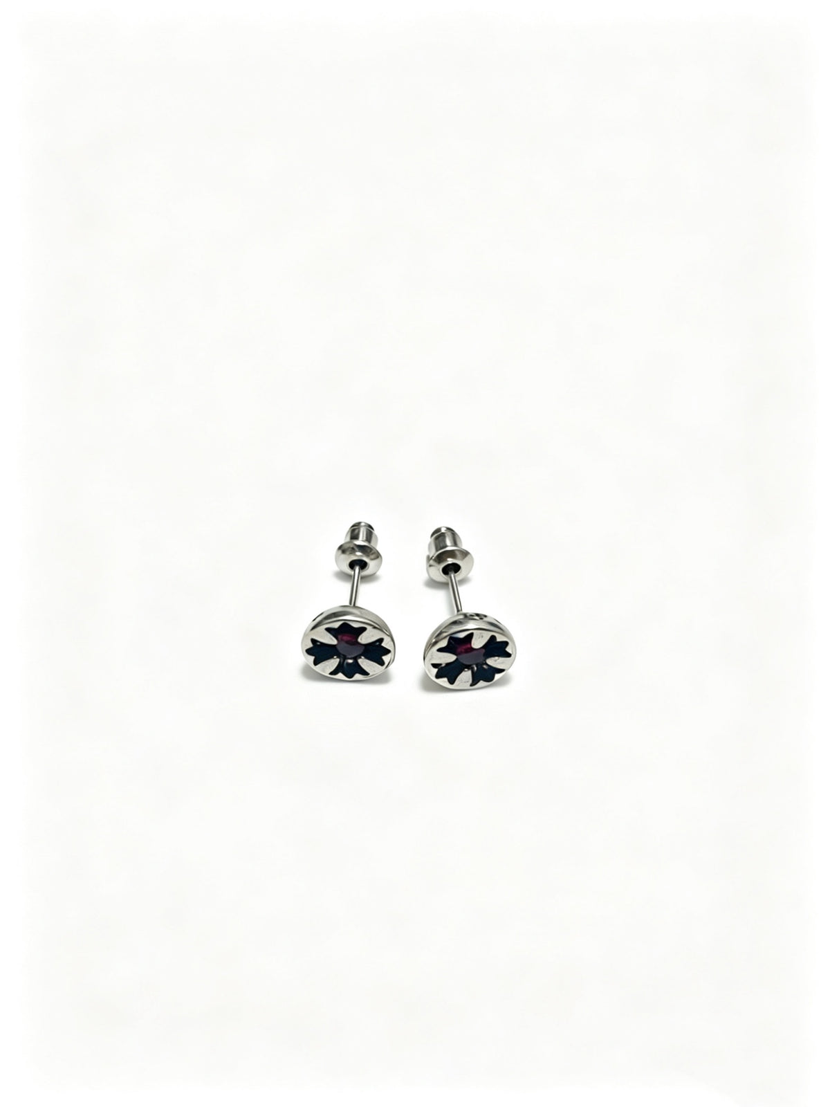Signature Emblem Statement Earrings in Polished Metal-Tone – Design 005 main product view