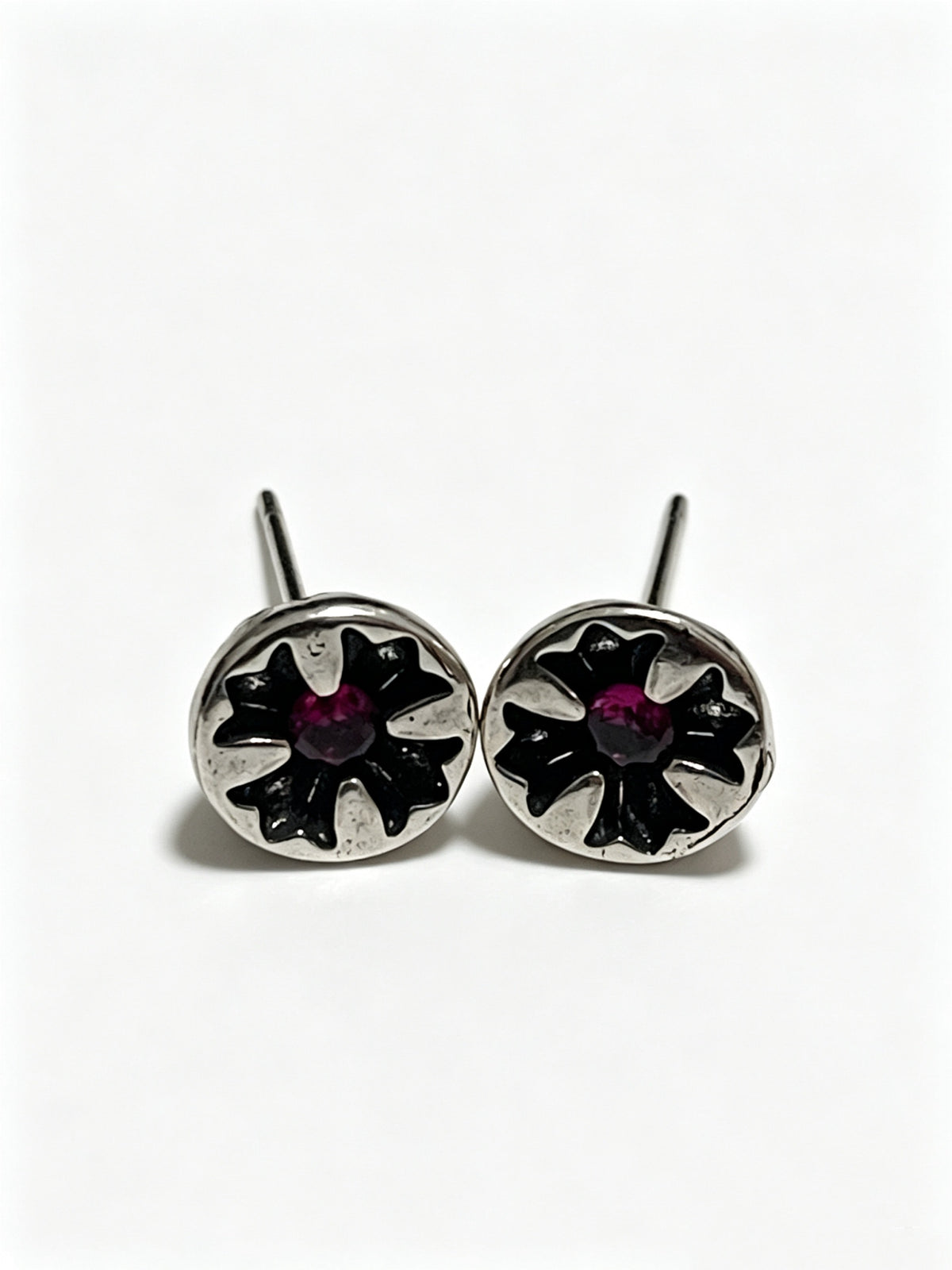Signature Emblem Statement Earrings in Polished Metal-Tone – Design 005 styled product view