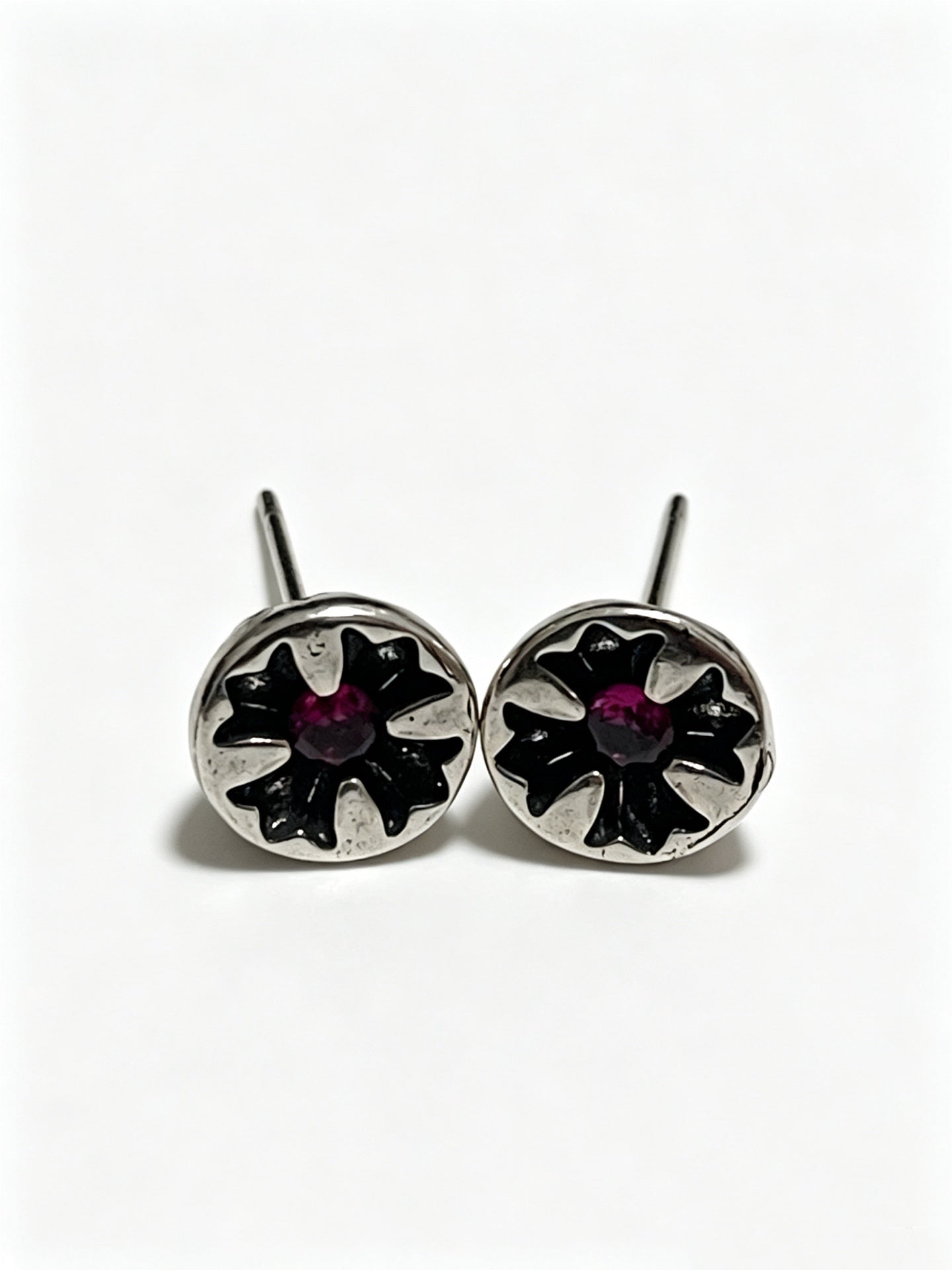 Signature Emblem Statement Earrings in Polished Metal-Tone – Design 005 styled product view