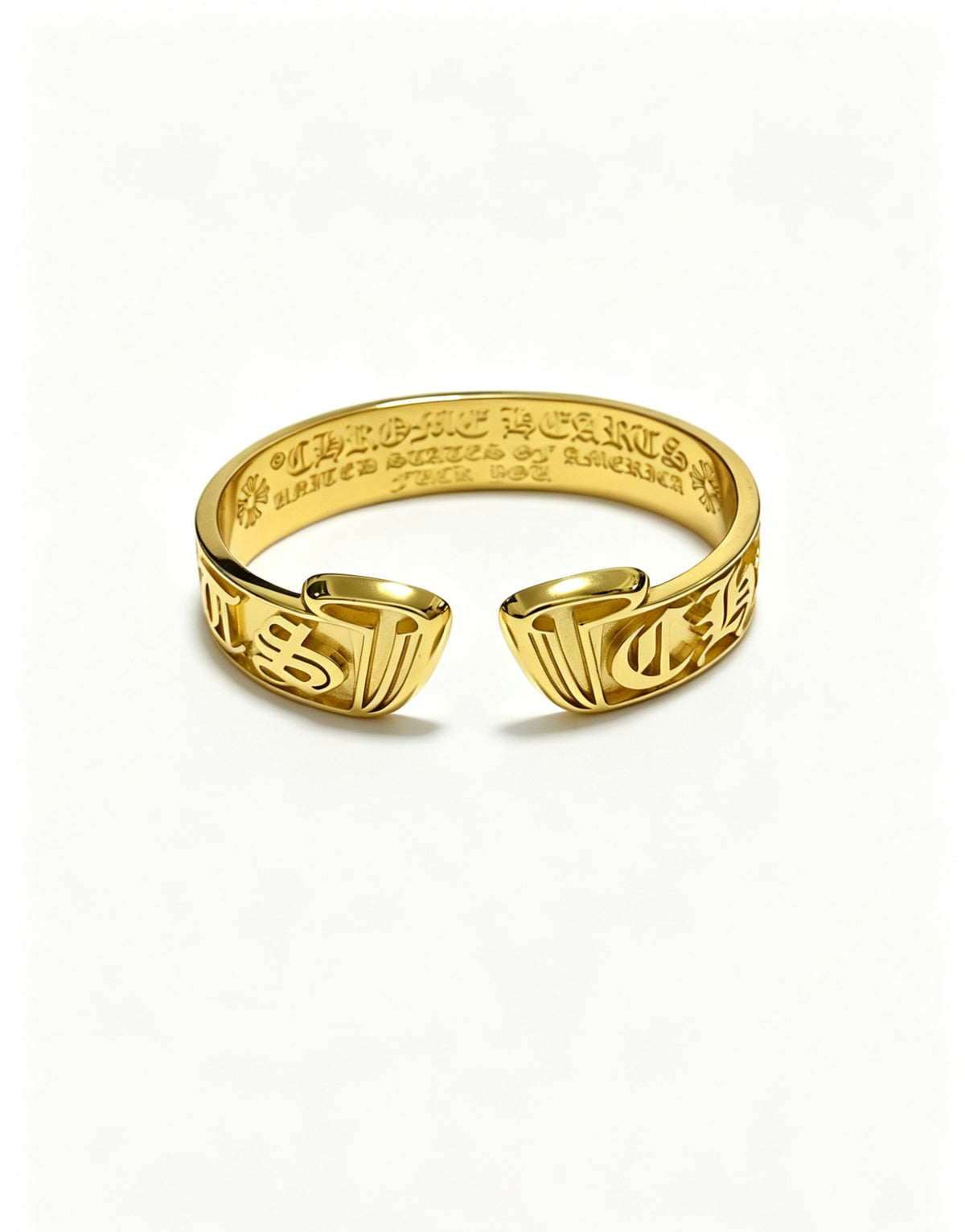 Cross Statement Bracelet in Metal-Tone – Design 04 side detail
