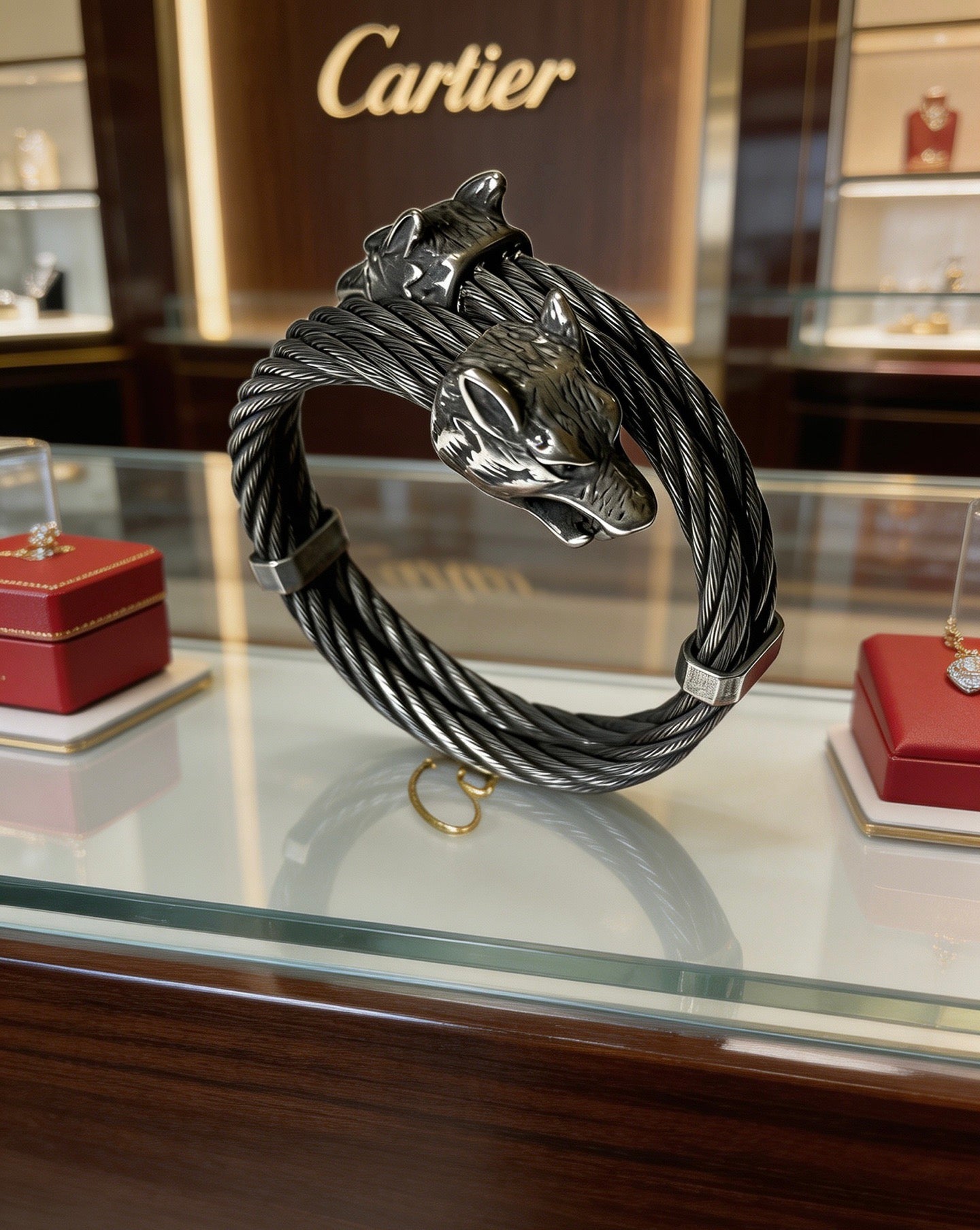 Sculptural Statement Bracelet in Gold-Tone – Design 48 main product view