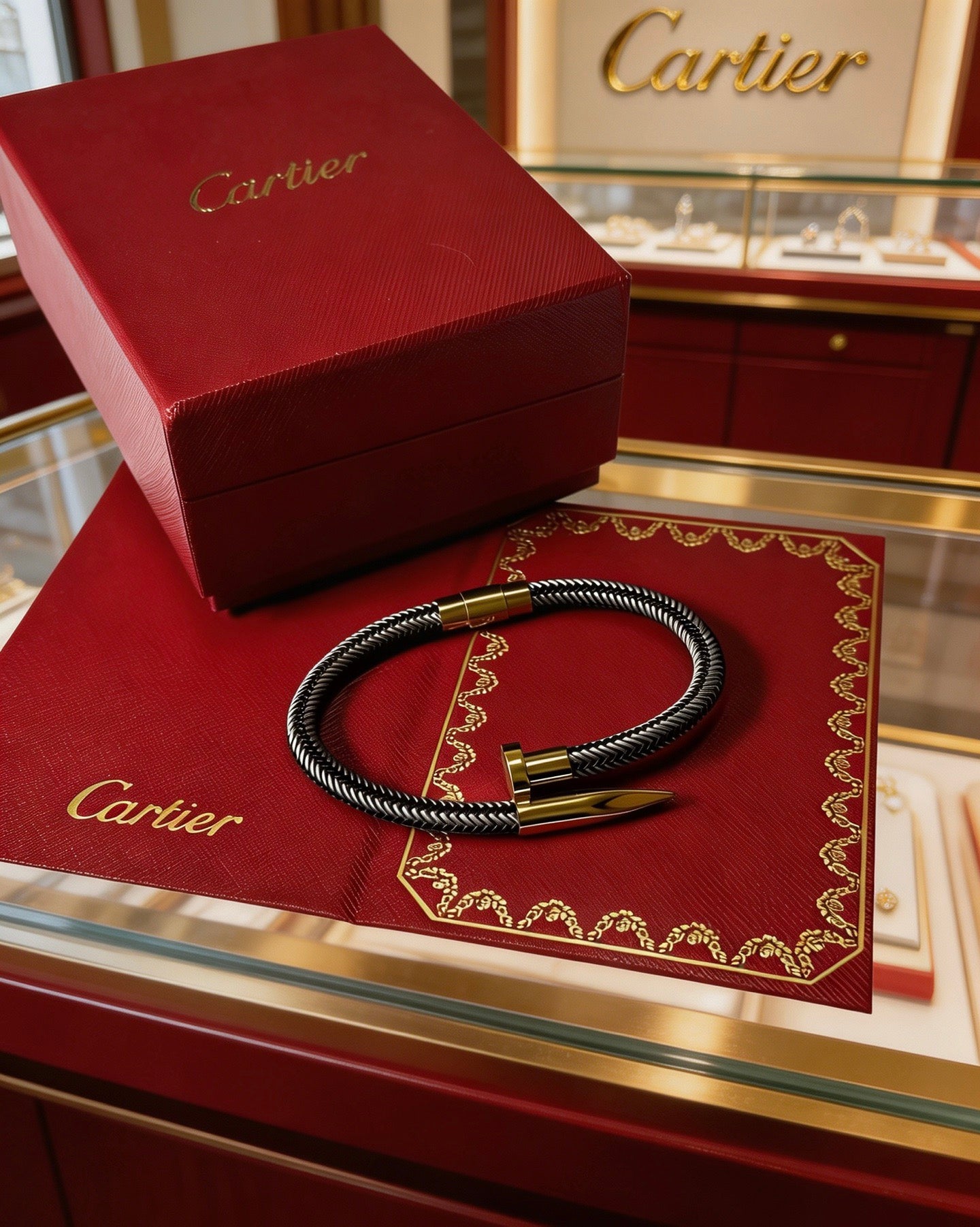 Sculptural Statement Bracelet in Gold-Tone – Design 46 styled view