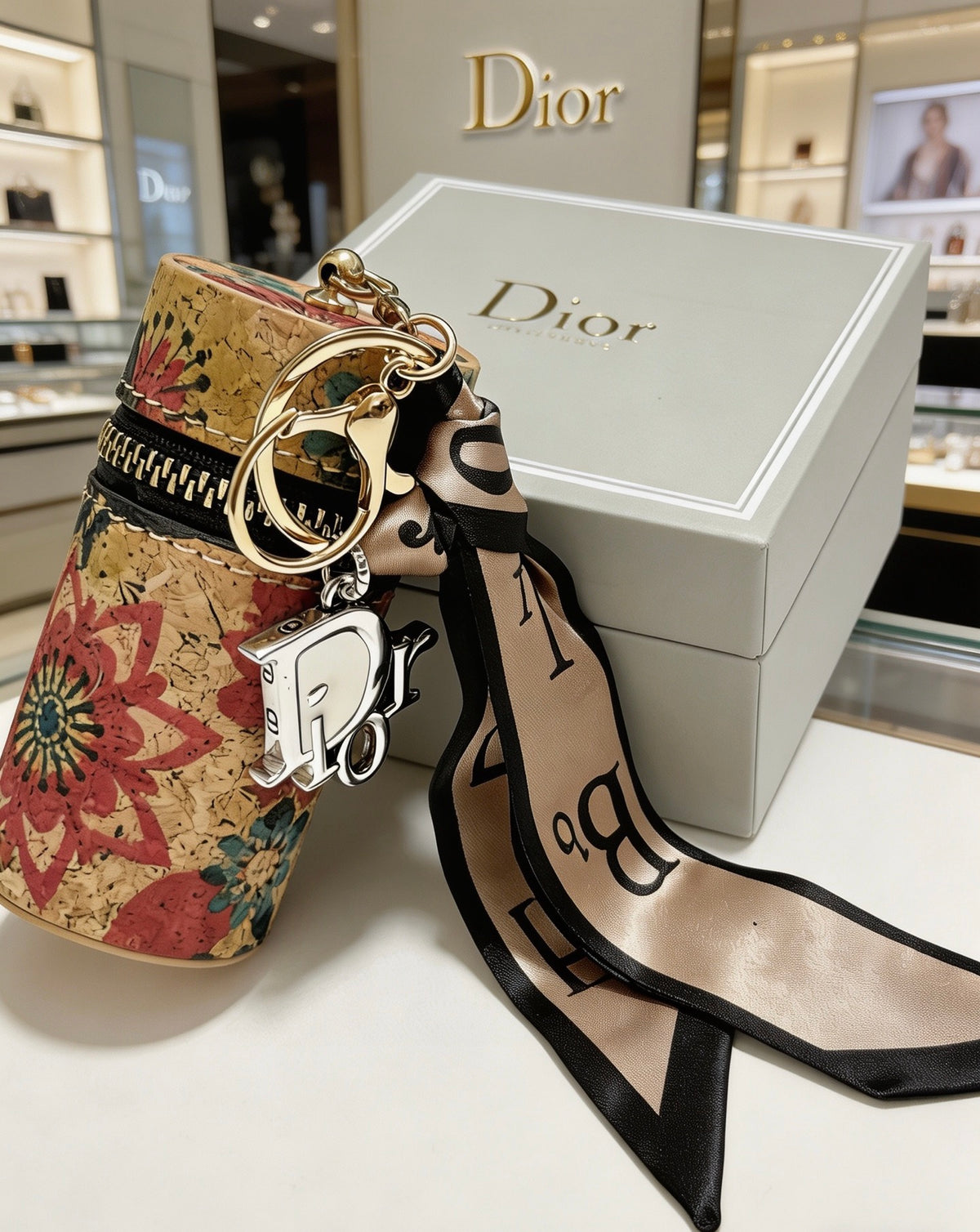 Star Motif Bag Charm in Polished Metal-Tone with Vintage-Style Finish – Design 001 front view