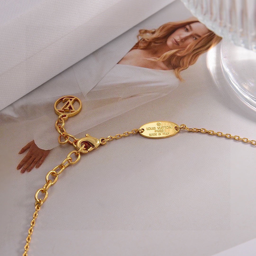 Geometric Emblem Pendant Necklace in Polished Metal-Tone – Design 009 main product view