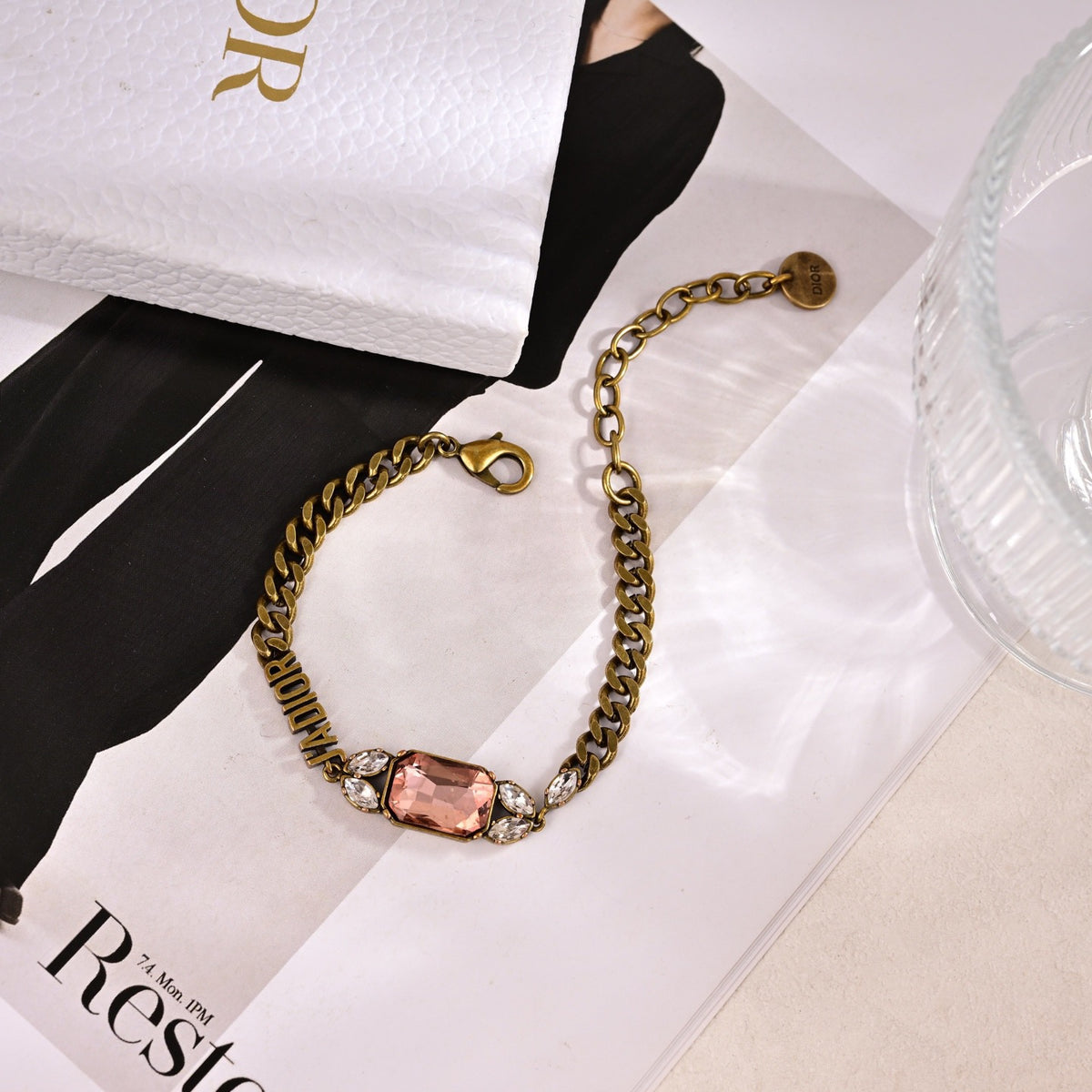 Sculptural Statement Bracelet in Polished Metal-Tone with Vintage-Style Finish – Design 001 main product view