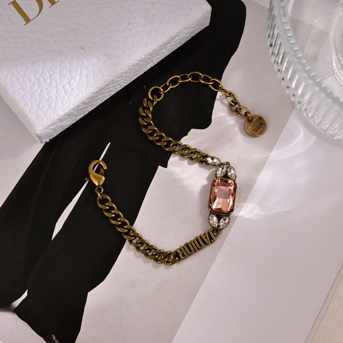 Sculptural Statement Bracelet in Polished Metal-Tone with Vintage-Style Finish – Design 001 close-up detail
