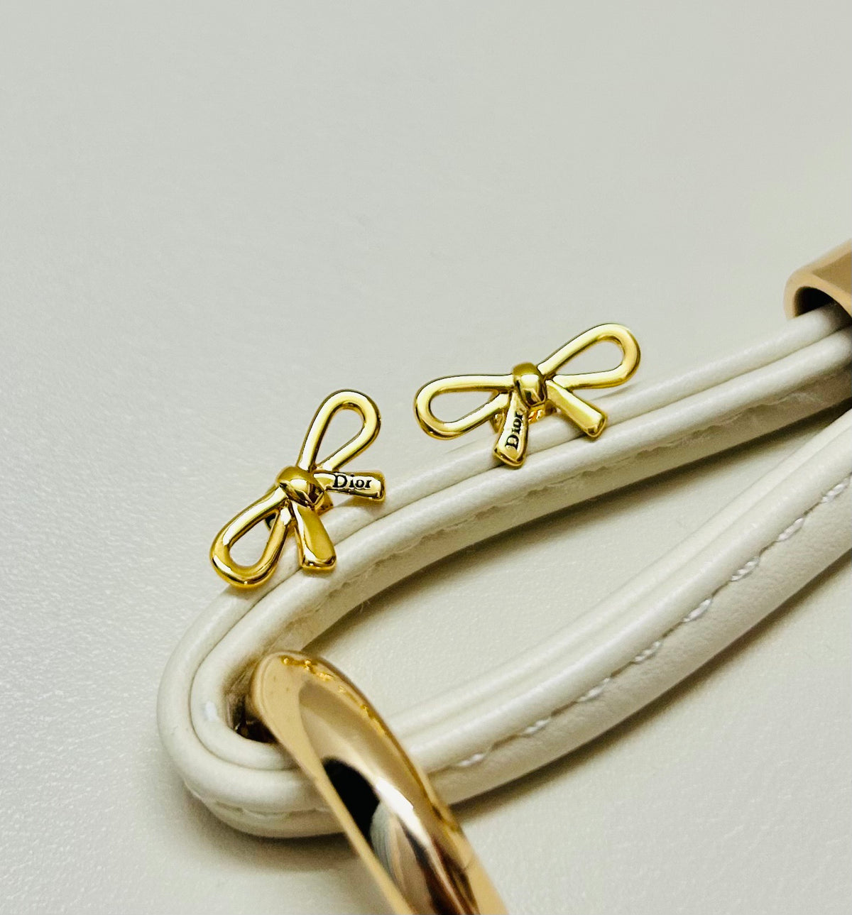 Graphic Letter Motif Statement Earrings in Polished Metal-Tone – Design 020 close-up detail