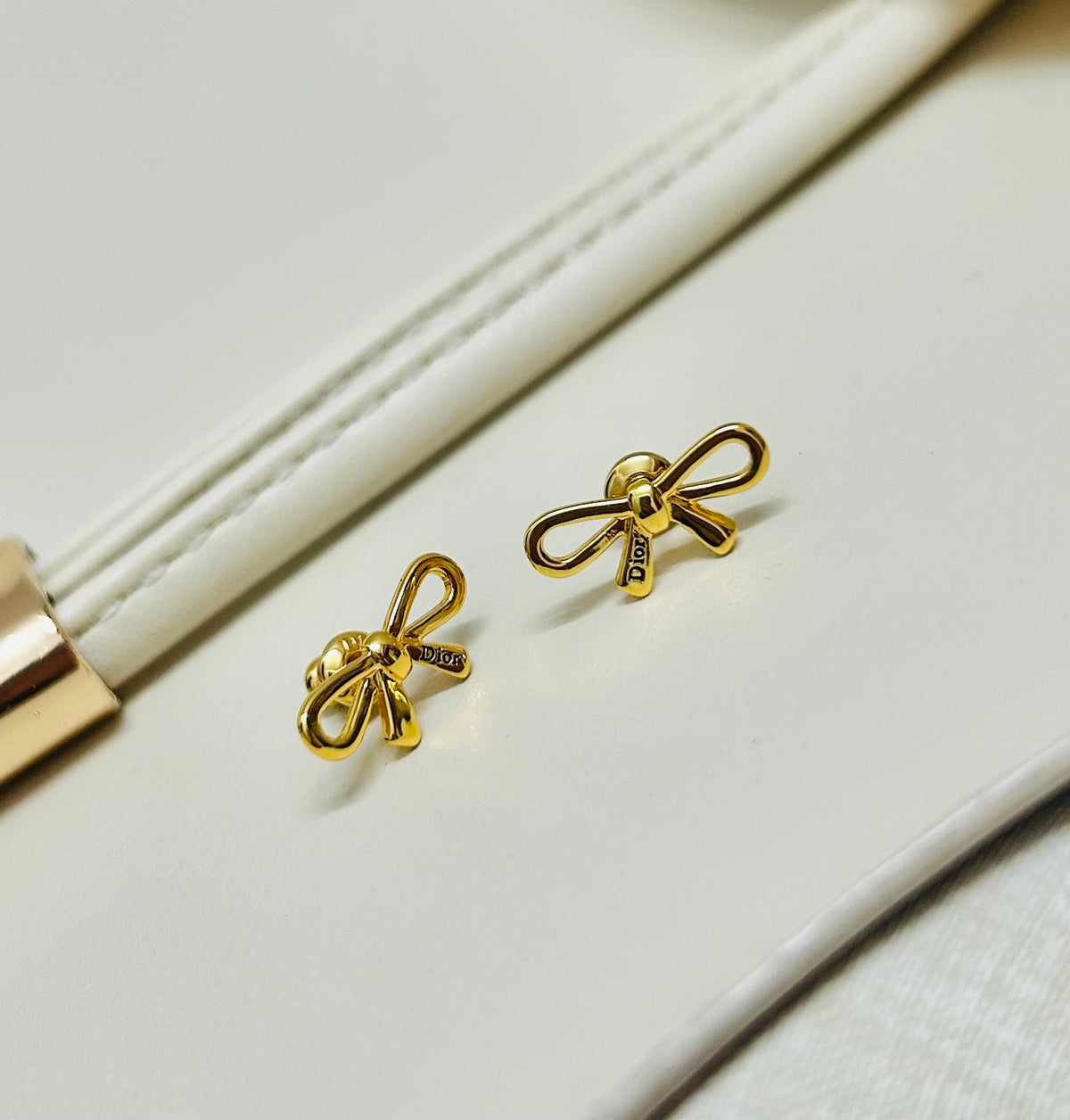 Graphic Letter Motif Statement Earrings in Polished Metal-Tone – Design 020 main product view