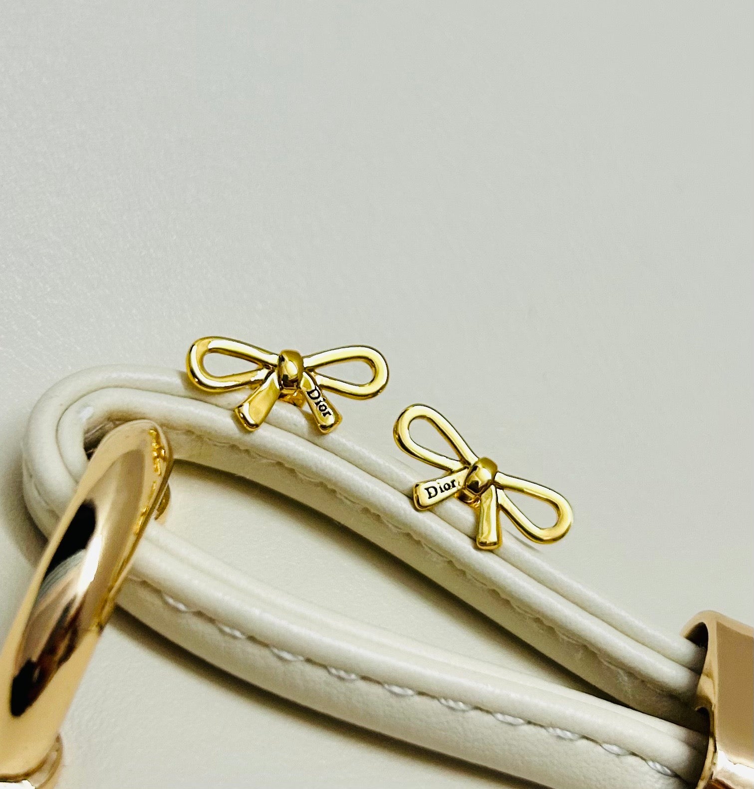 Graphic Letter Motif Statement Earrings in Polished Metal-Tone – Design 020 detail view