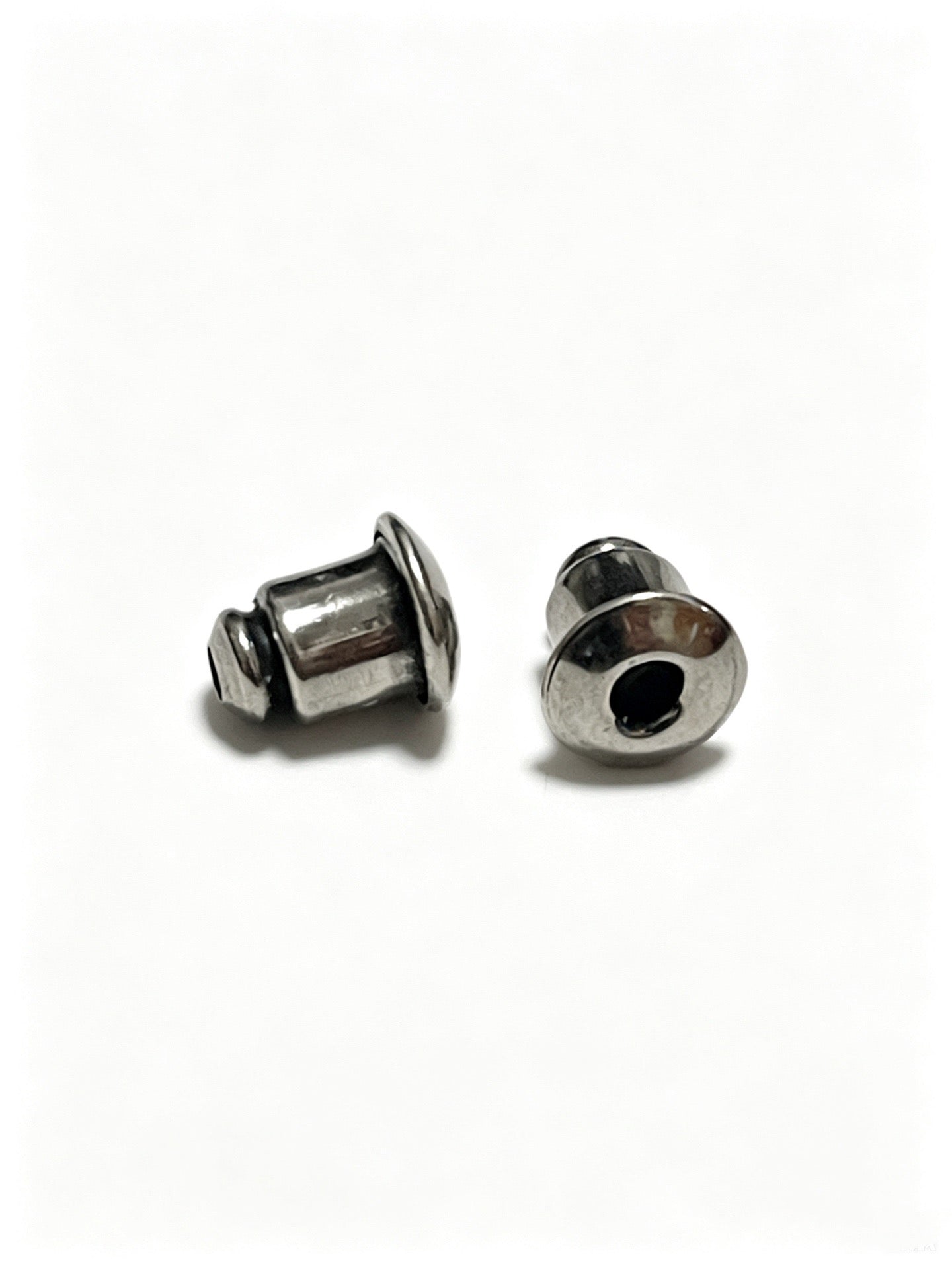 Signature Emblem Statement Earrings in Polished Metal-Tone – Design 004 close-up detail
