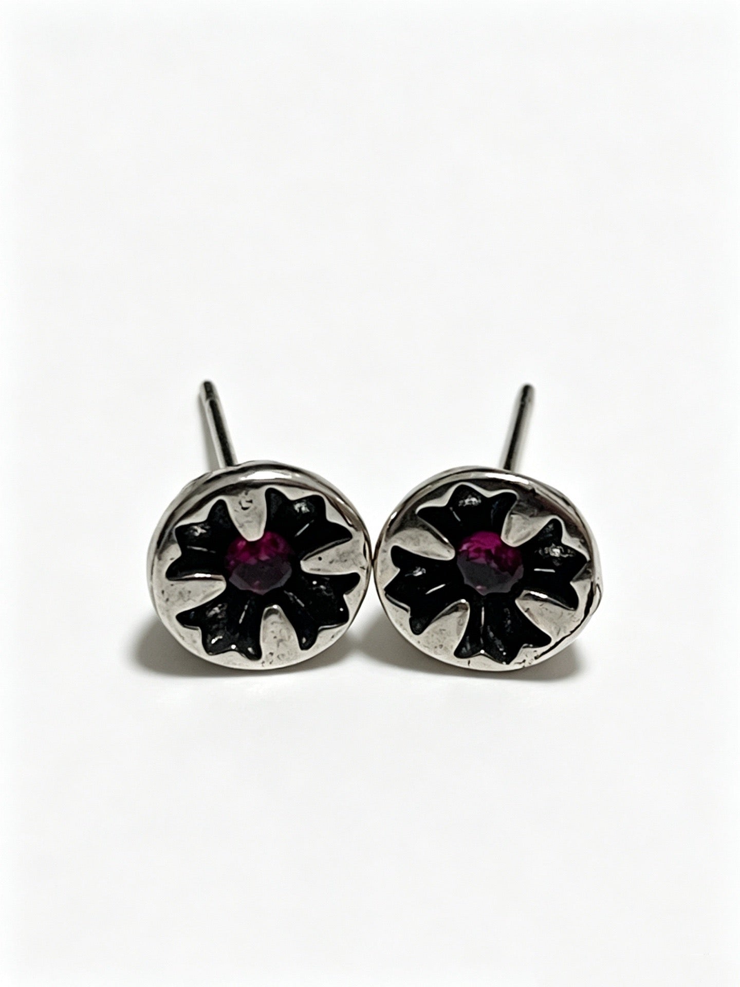 Signature Emblem Statement Earrings in Polished Metal-Tone – Design 004 styled product view