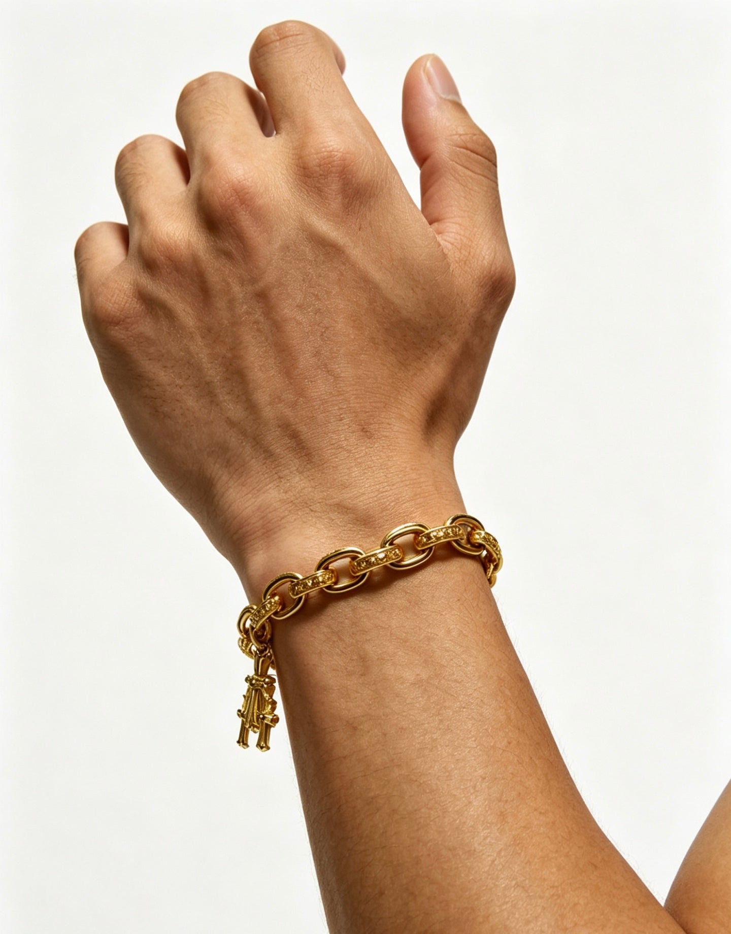 Signature Emblem Bracelet in Polished Metal-Tone – Design 007 main product view