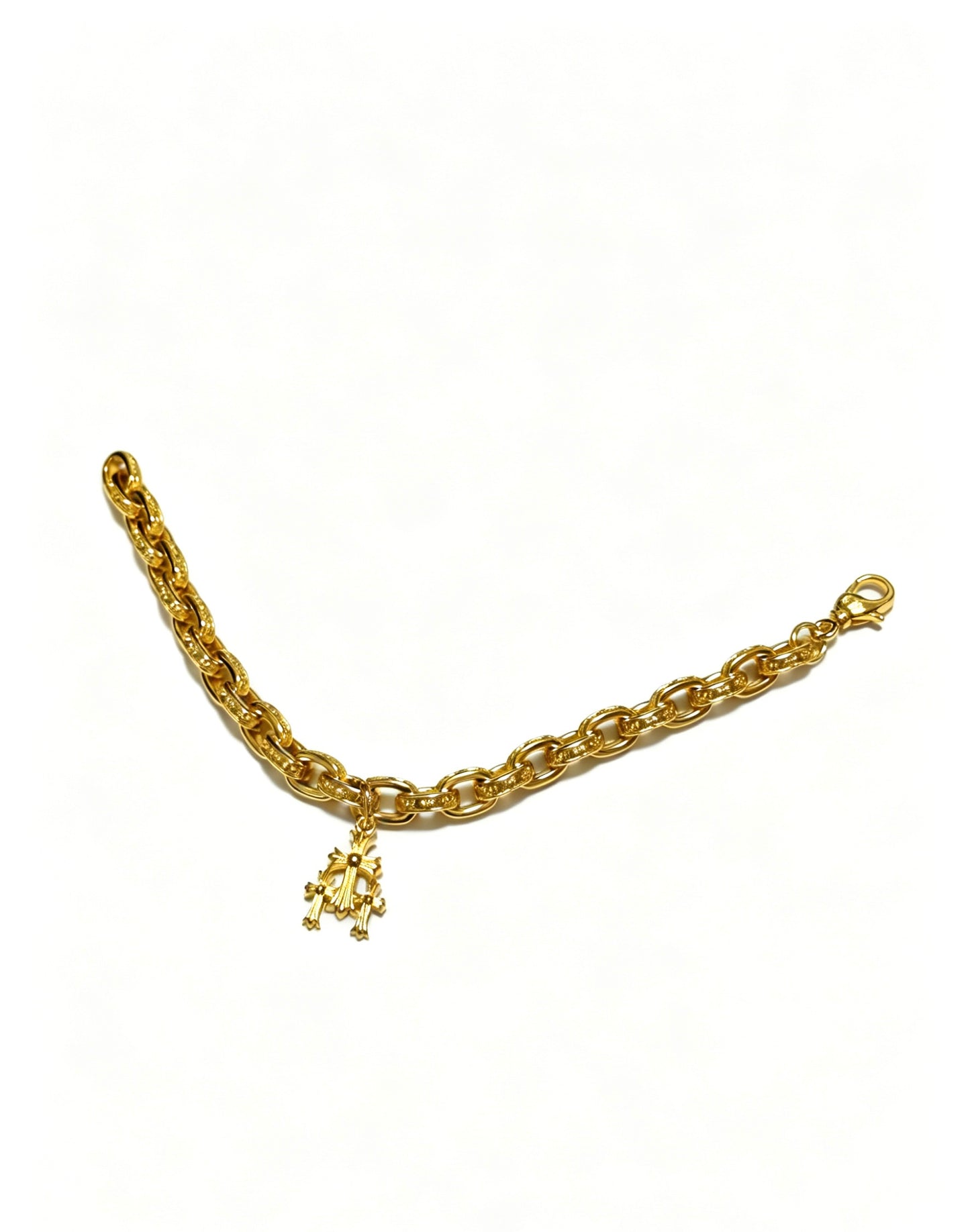 Signature Emblem Bracelet in Polished Metal-Tone – Design 007 side detail