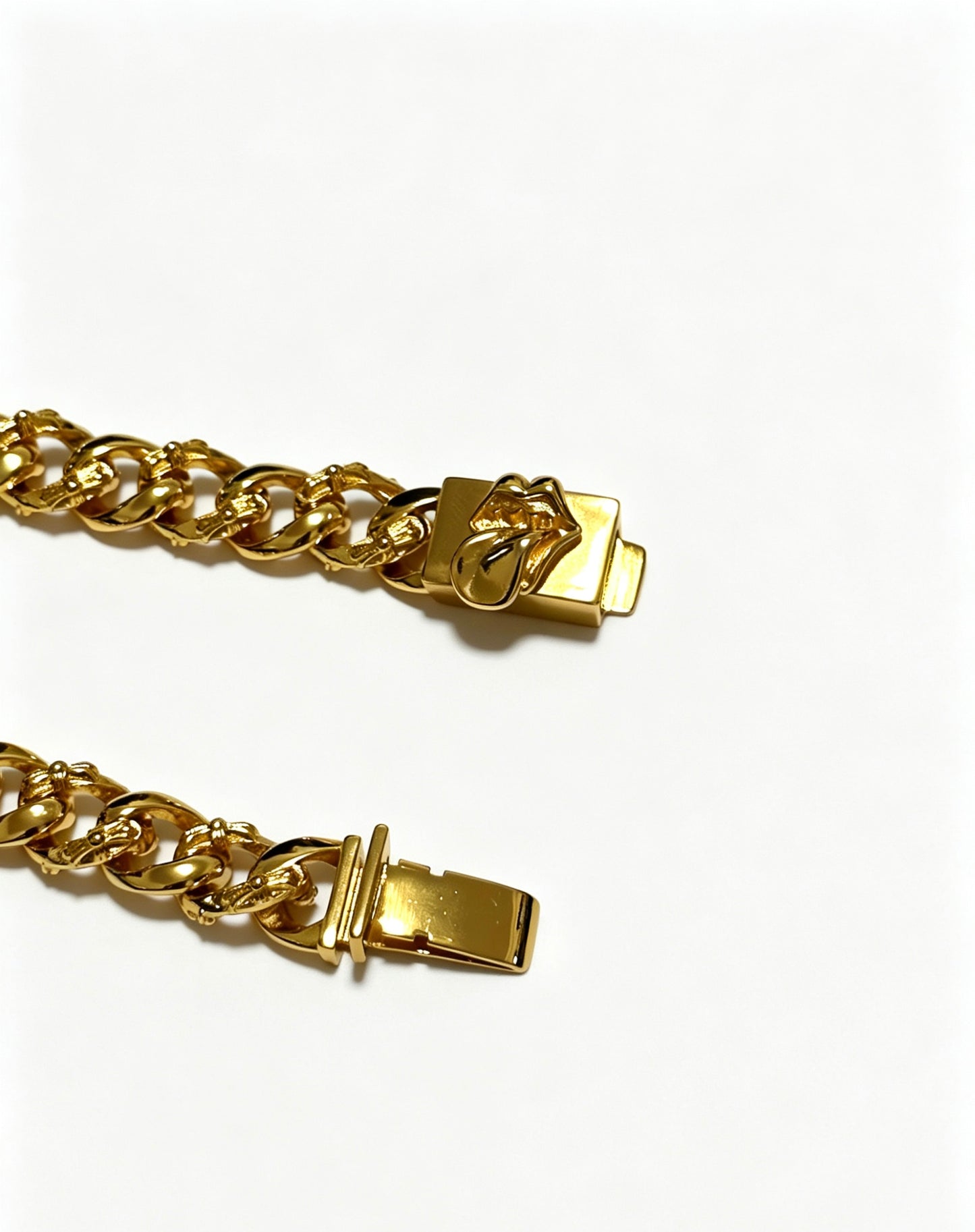 Signature Emblem Bracelet in Polished Metal-Tone – Design 005 side detail