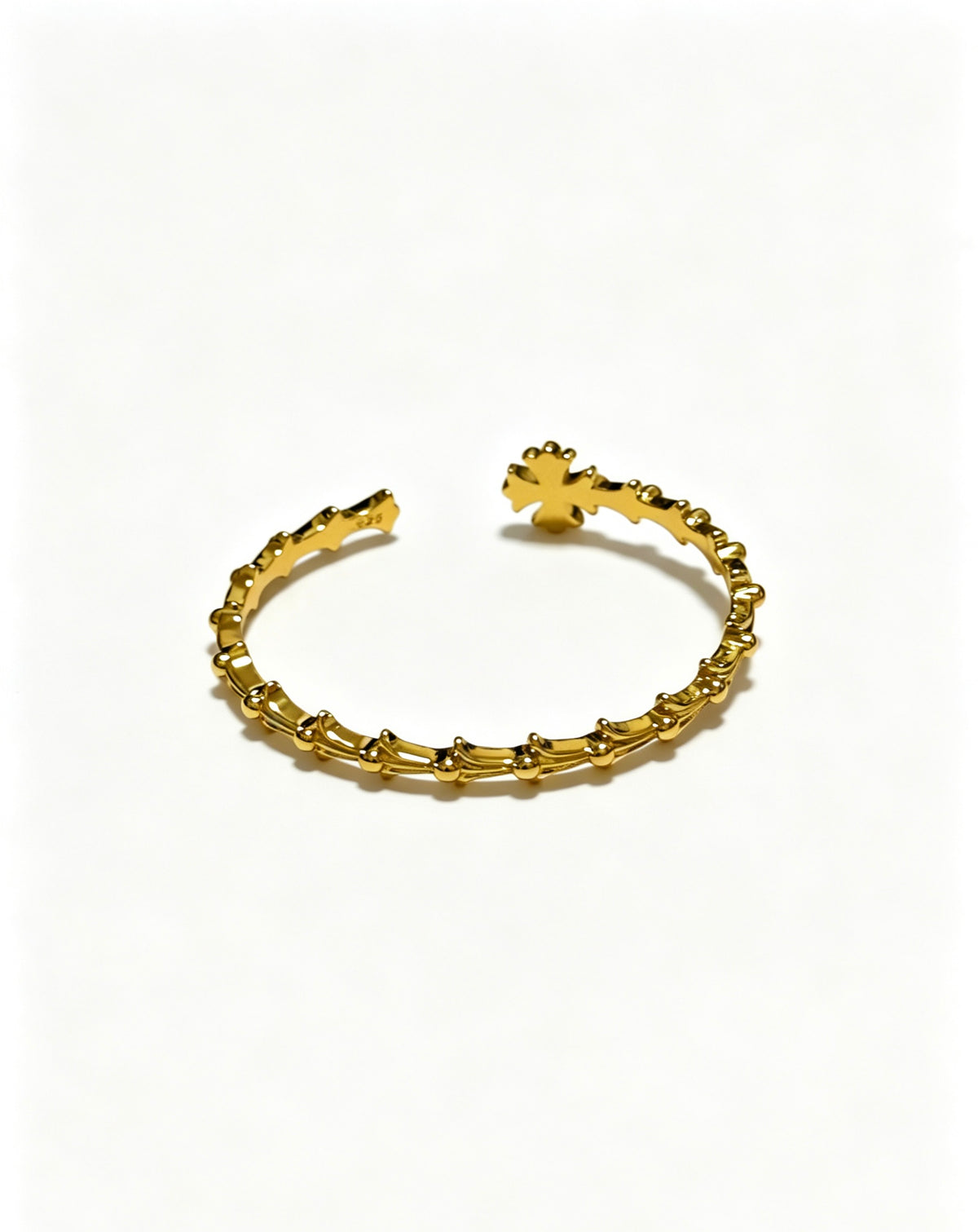 Cross Statement Bracelet in Metal-Tone – Design 01 close-up detail