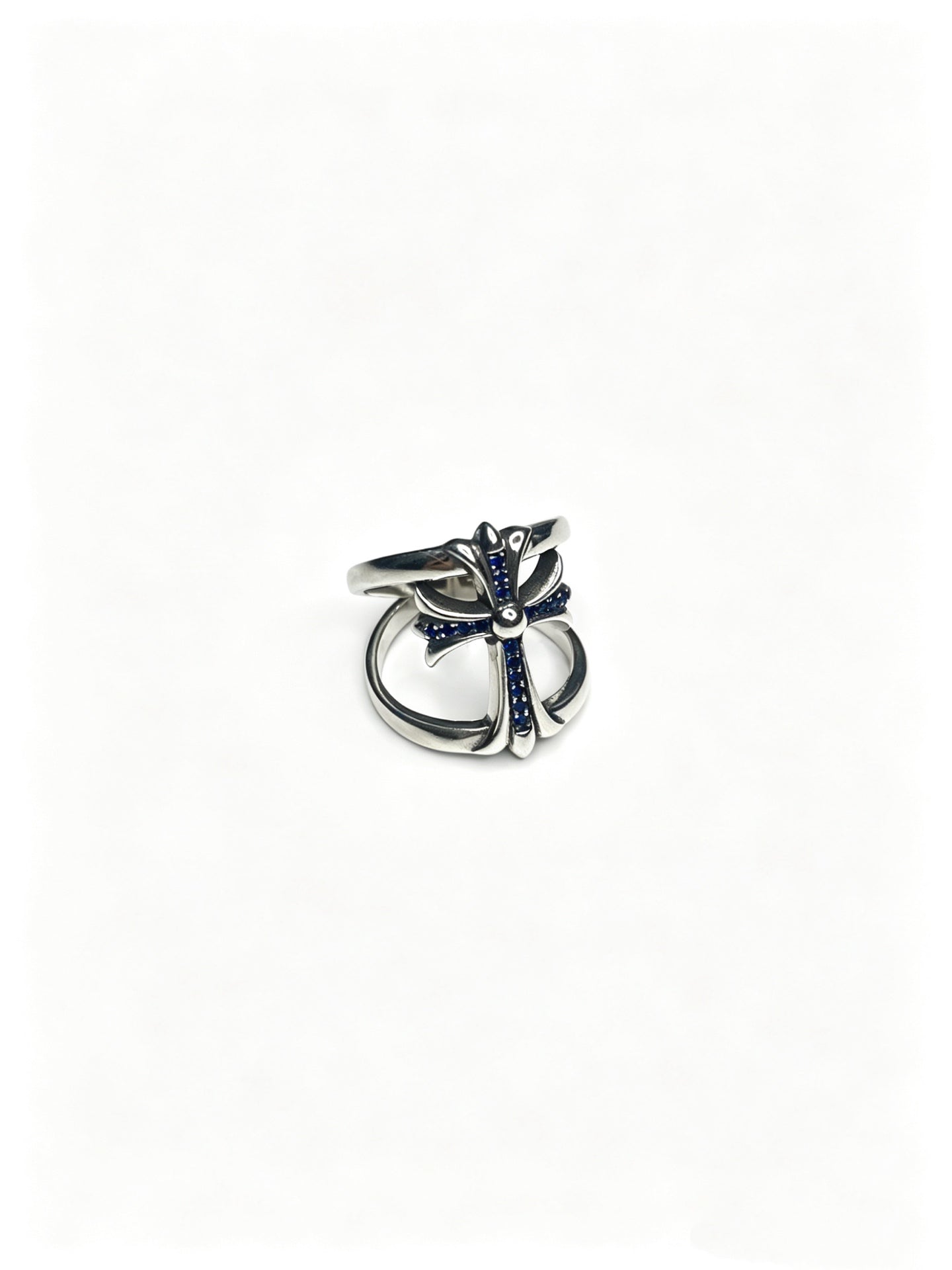 Cross Statement Ring in Metal-Tone – Design 10 detail view