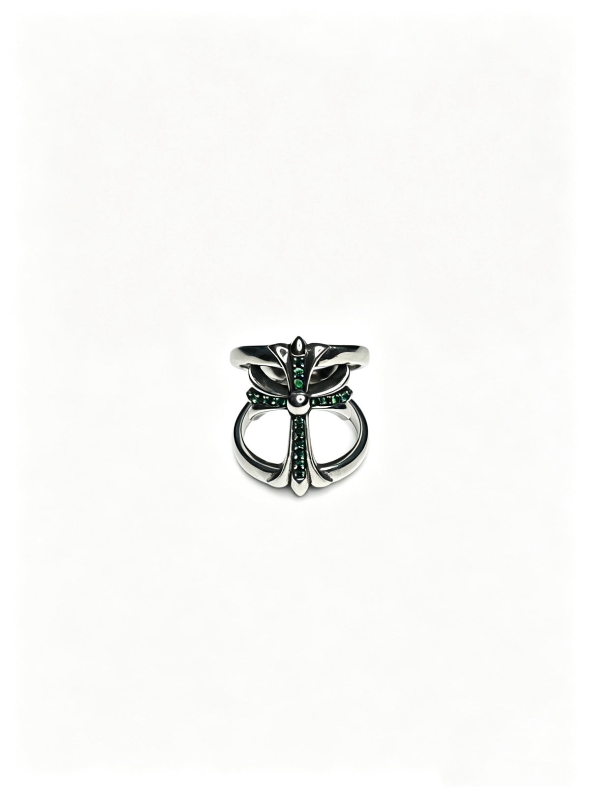 Signature Emblem Statement Ring in Polished Metal-Tone – Design 013 main product view