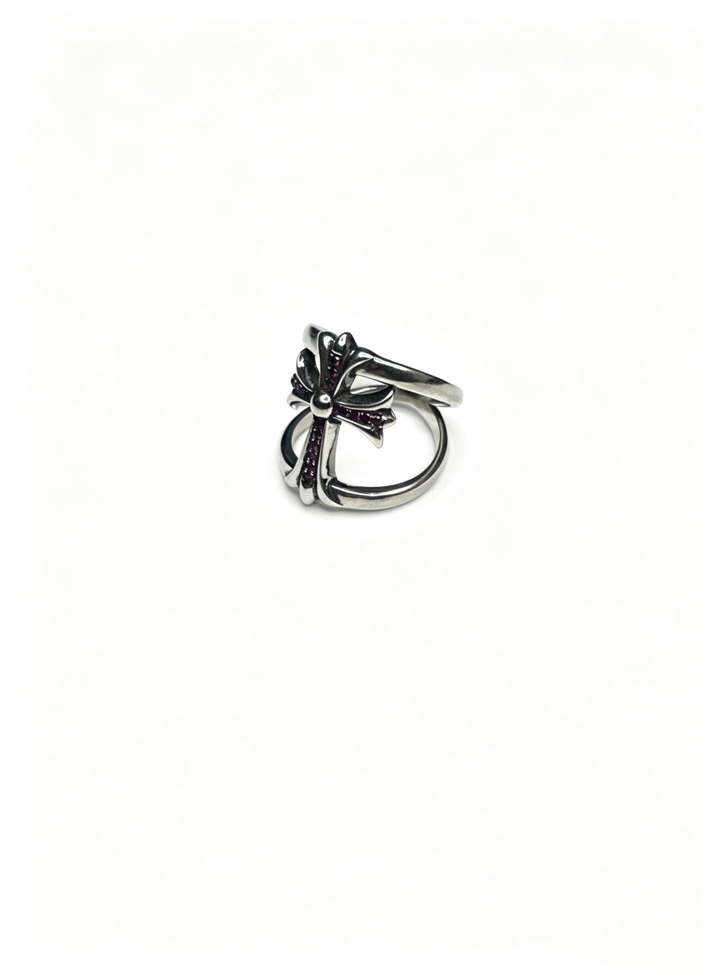 Signature Emblem Statement Ring in Polished Metal-Tone – Design 014 styled product view
