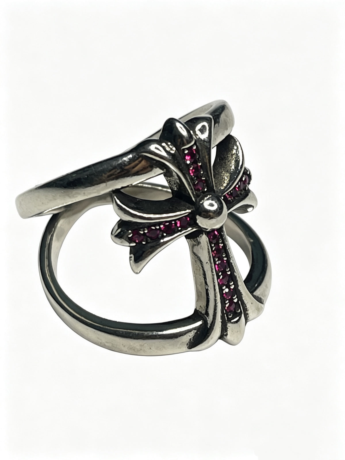 Signature Emblem Statement Ring in Polished Metal-Tone – Design 014 detail view