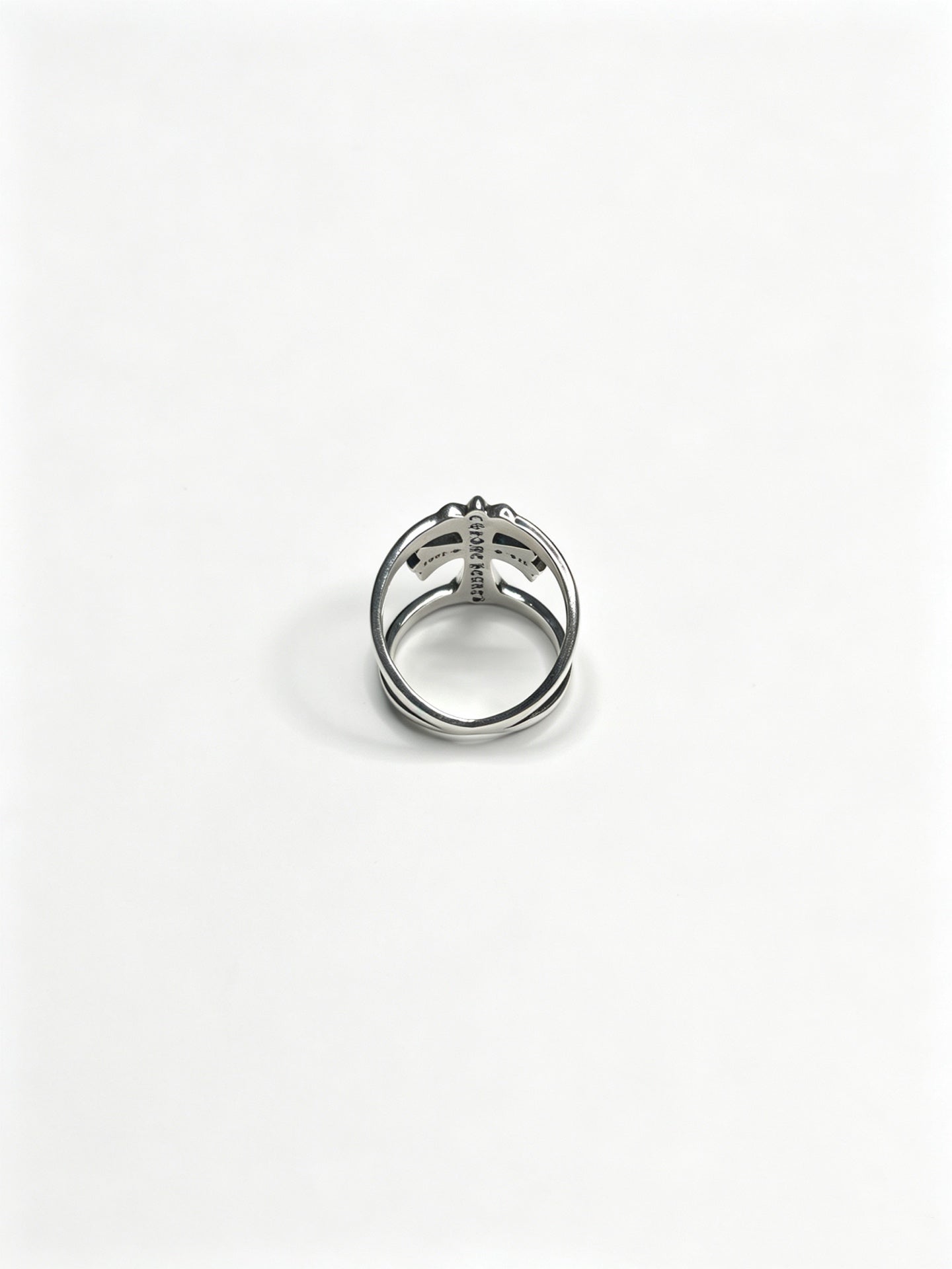 Signature Emblem Statement Ring in Polished Metal-Tone – Design 014 main product view