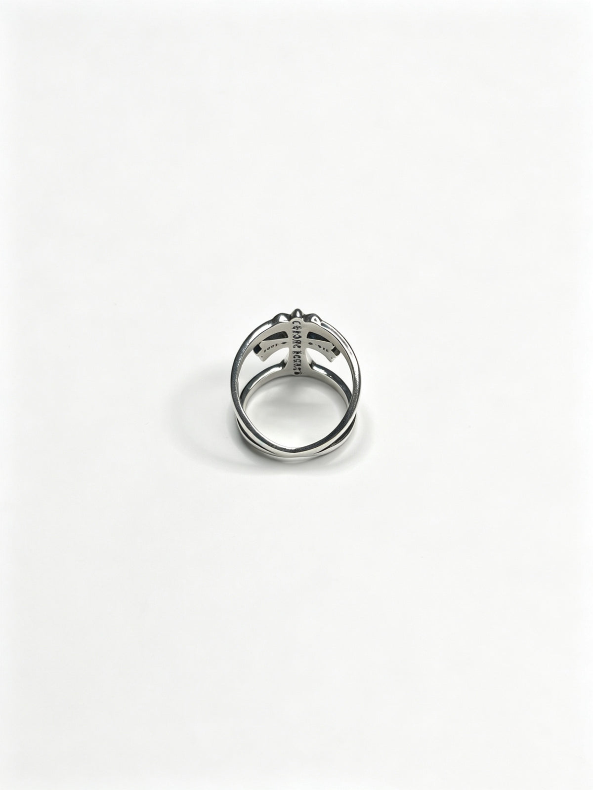 Signature Emblem Statement Ring in Polished Metal-Tone – Design 014 main product view