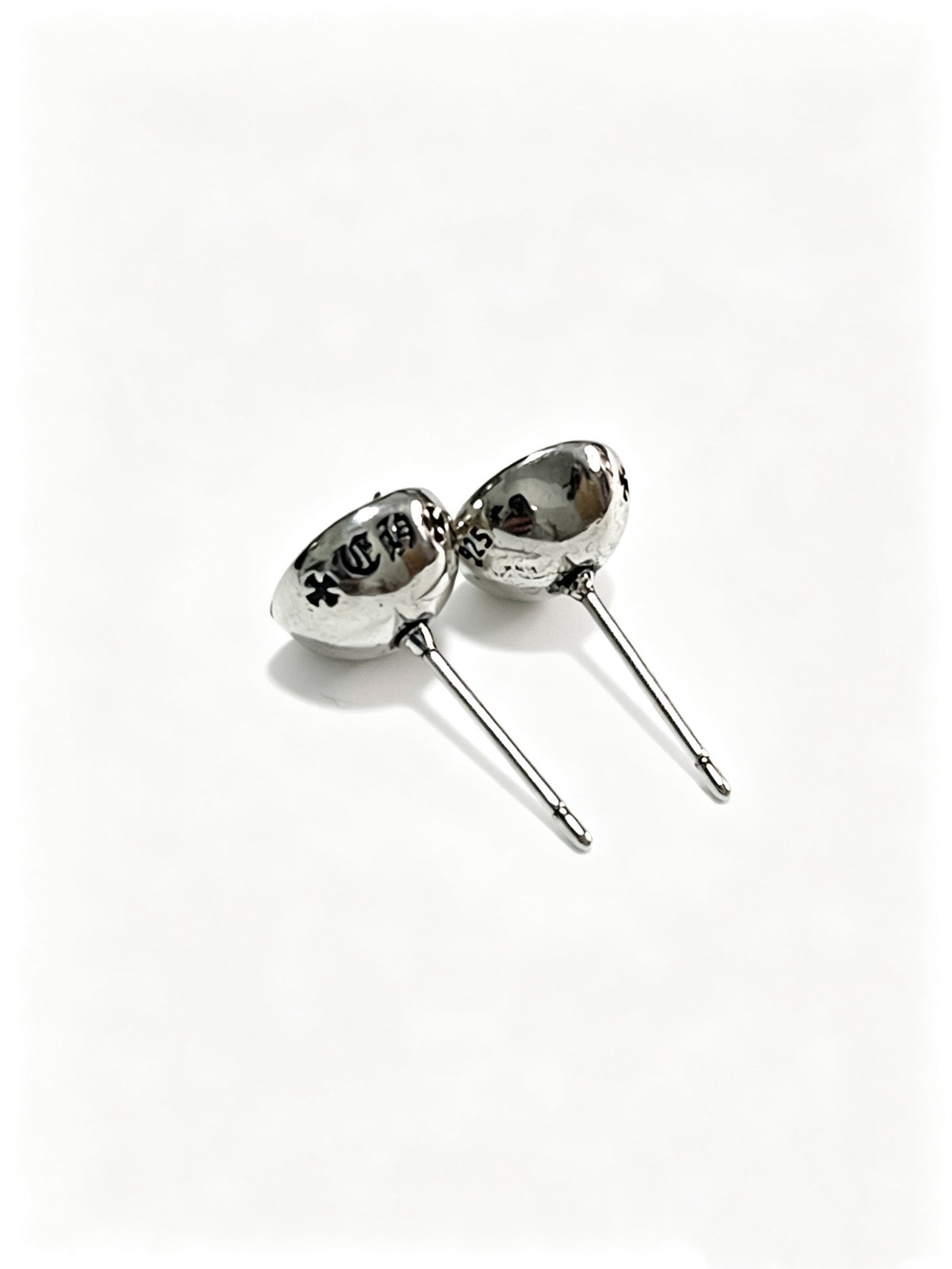 Signature Emblem Statement Earrings in Polished Metal-Tone – Design 011 front product view