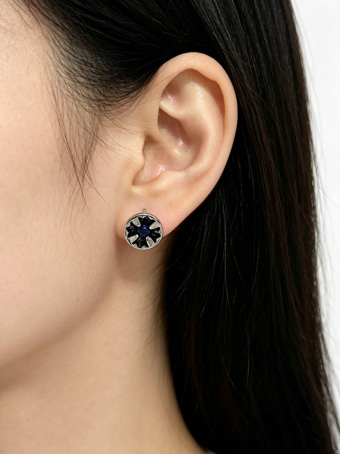 Cross Statement Earrings in Metal-Tone – Design 03 main product view