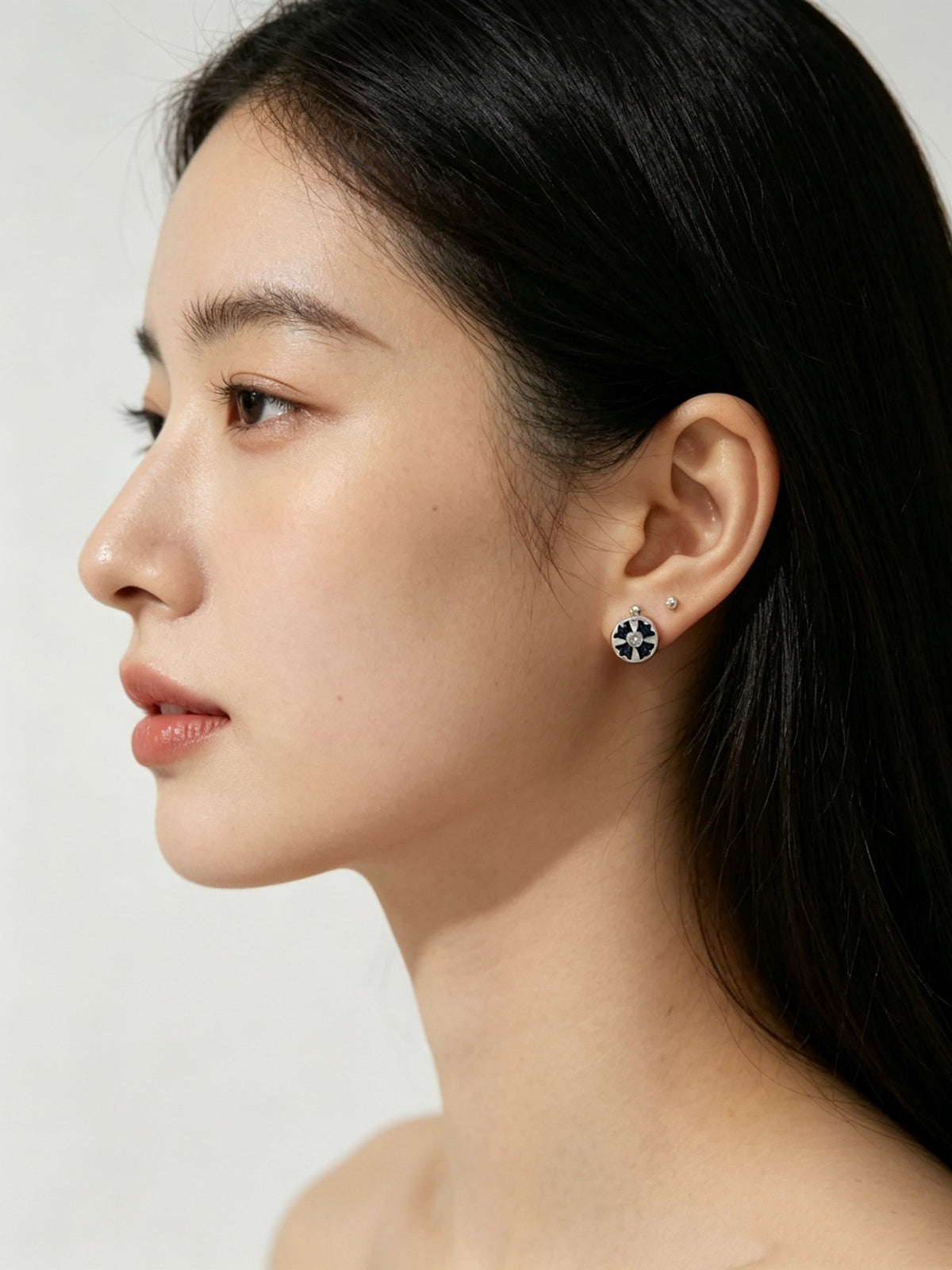 Cross Statement Earrings in Metal-Tone – Design 04 styled product view