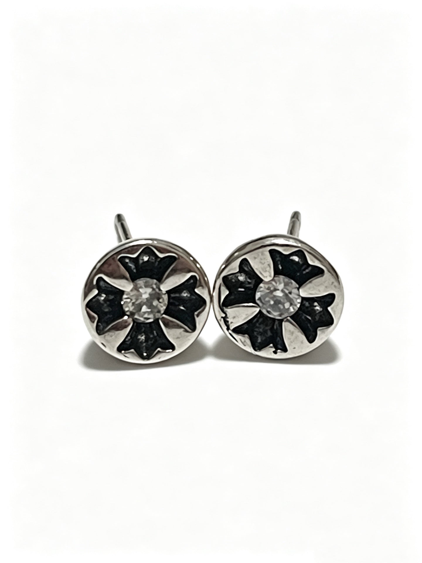 Cross Statement Earrings in Metal-Tone – Design 04 main product view