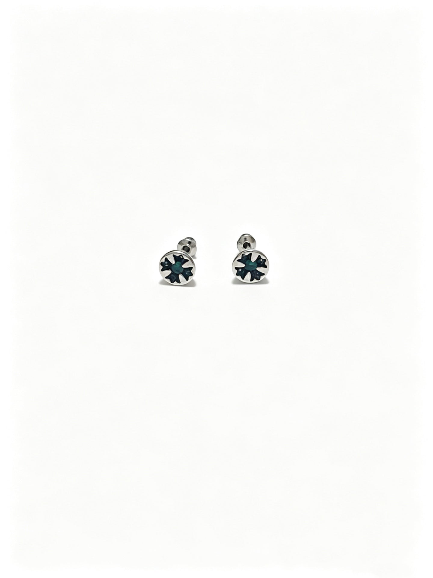 Cross Statement Earrings in Metal-Tone – Design 13 side detail