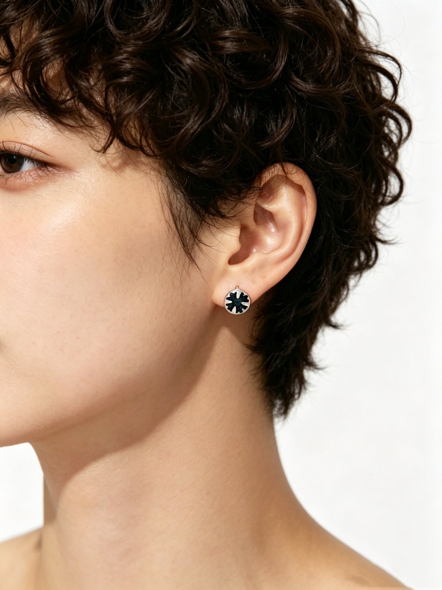 Cross Statement Earrings in Metal-Tone – Design 13 detail view