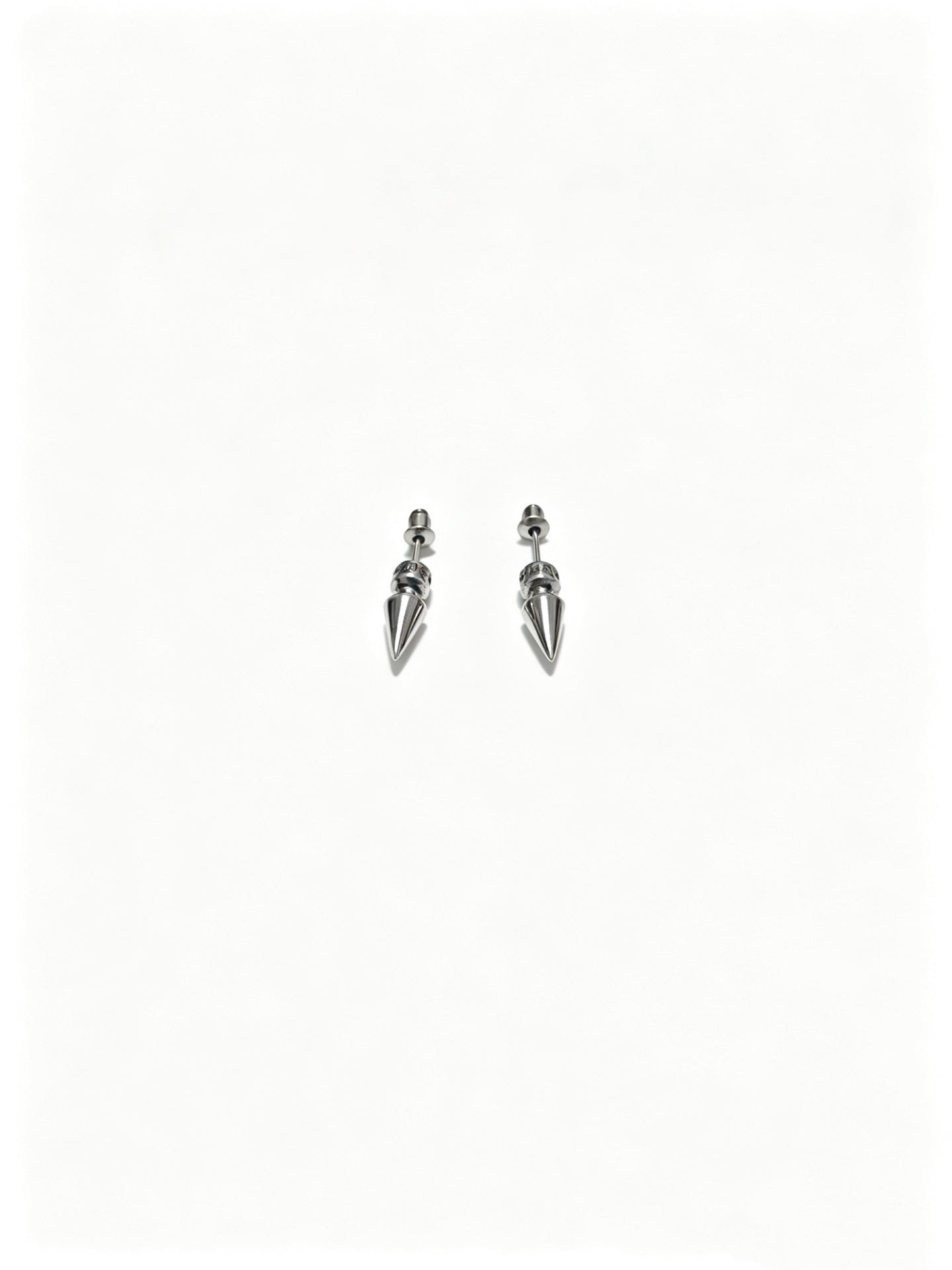 Signature Emblem Statement Earrings in Polished Metal-Tone – Design 021 detail view