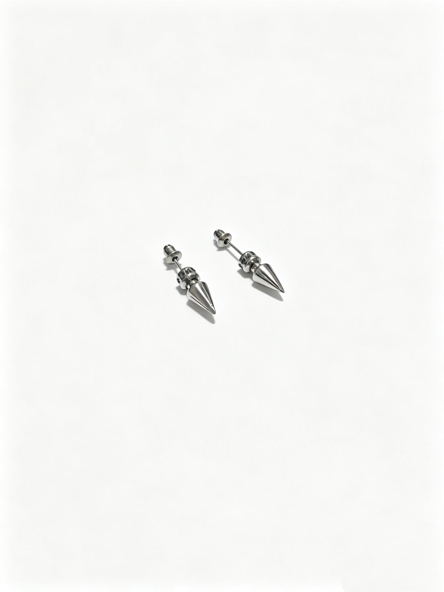 Signature Emblem Statement Earrings in Polished Metal-Tone – Design 021 main product view