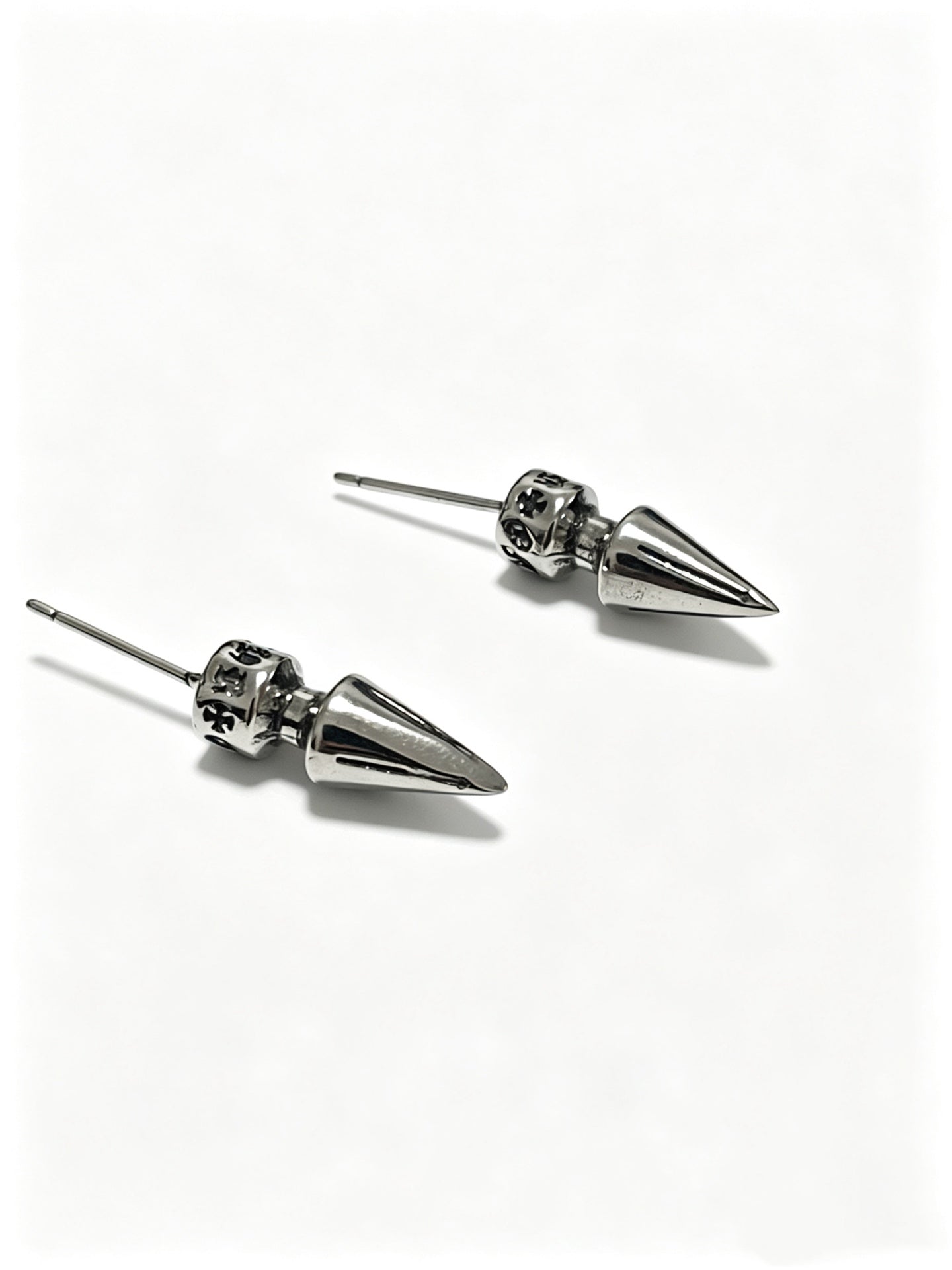 Cross Statement Earrings in Metal-Tone – Design 12 styled product view