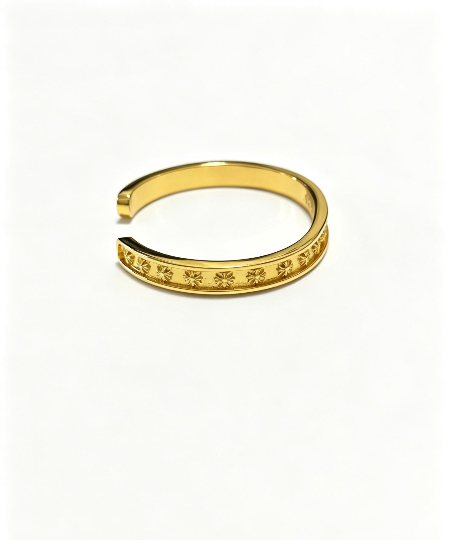 Cross Statement Bracelet in Metal-Tone – Design 09 close-up detail