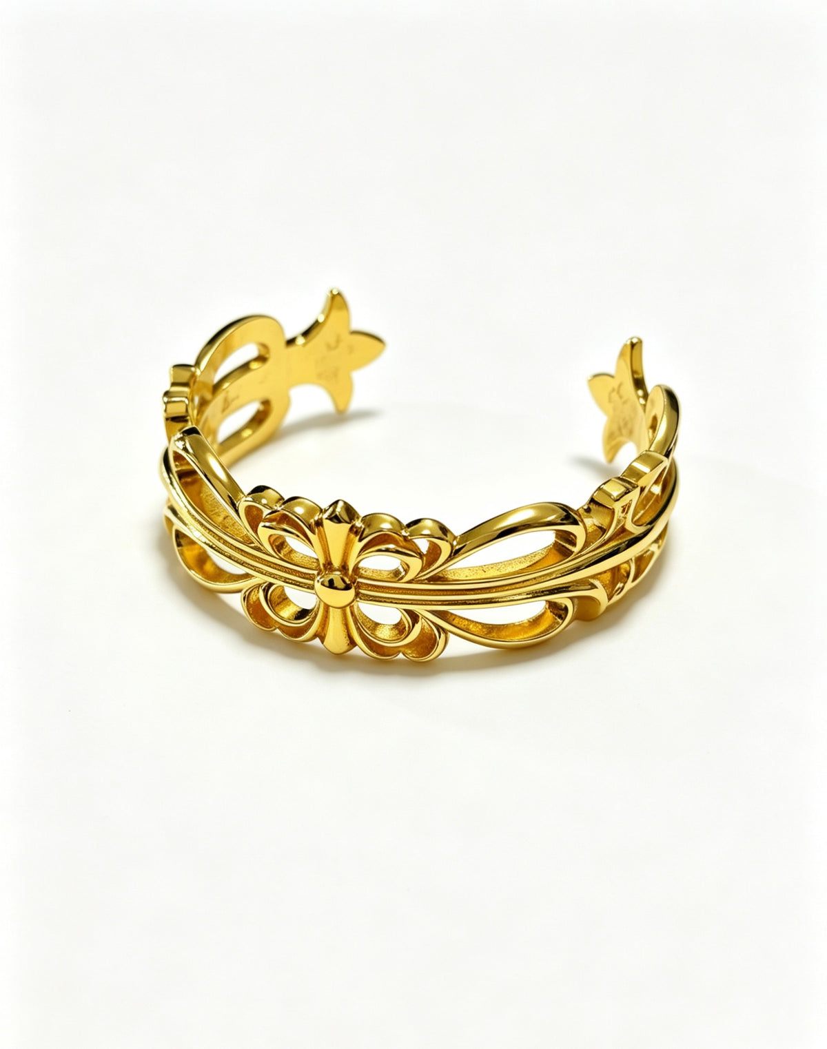 Signature Emblem Bangle in Polished Metal-Tone – Design 010 main product view
