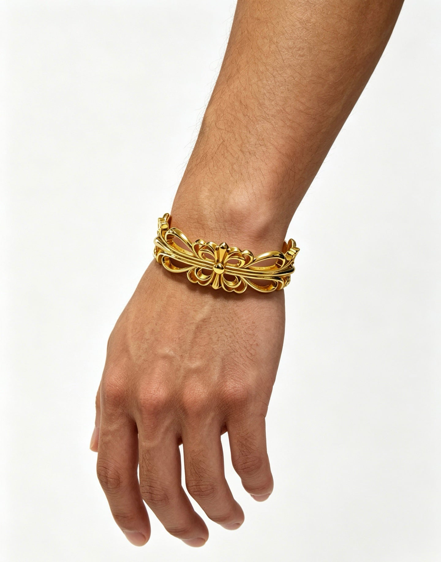 Cross Statement Bracelet in Metal-Tone – Design 08 main product view