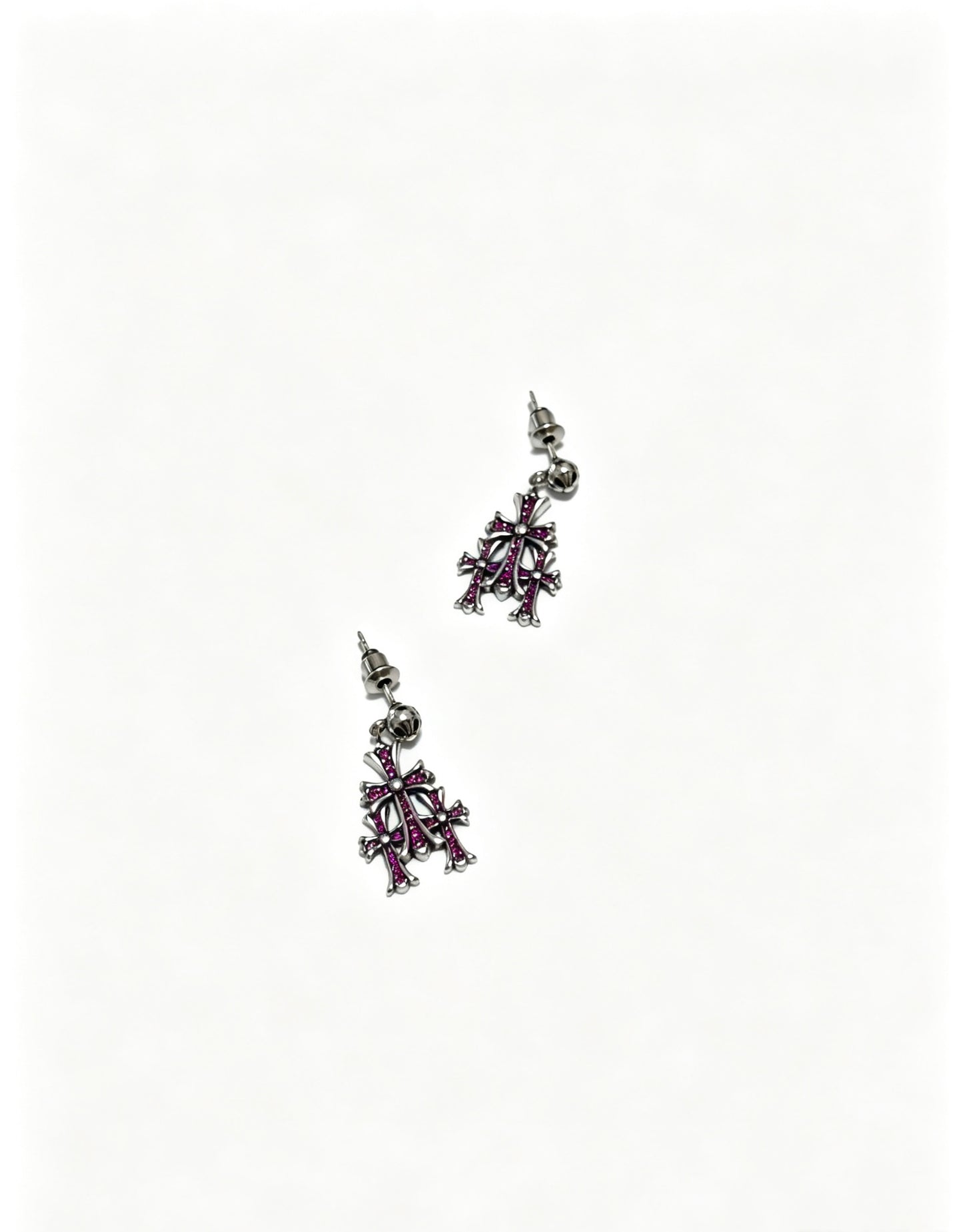 Signature Emblem Statement Earrings in Polished Metal-Tone – Design 020 side detail