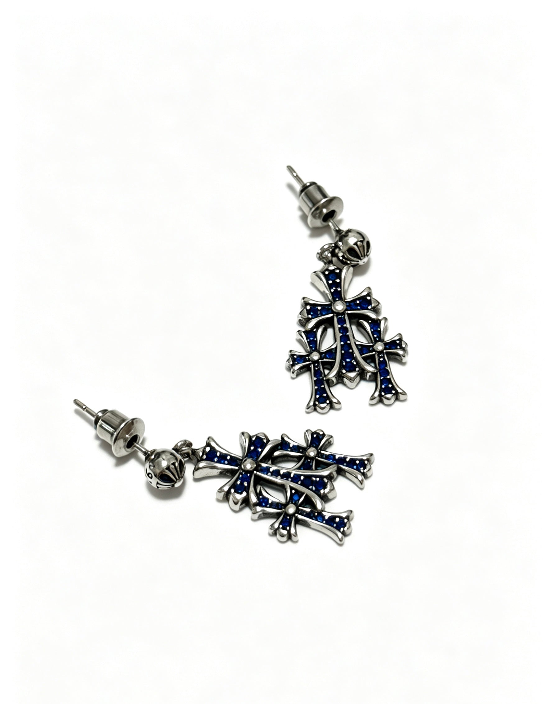 Cross Statement Earrings in Metal-Tone – Design 10 side detail